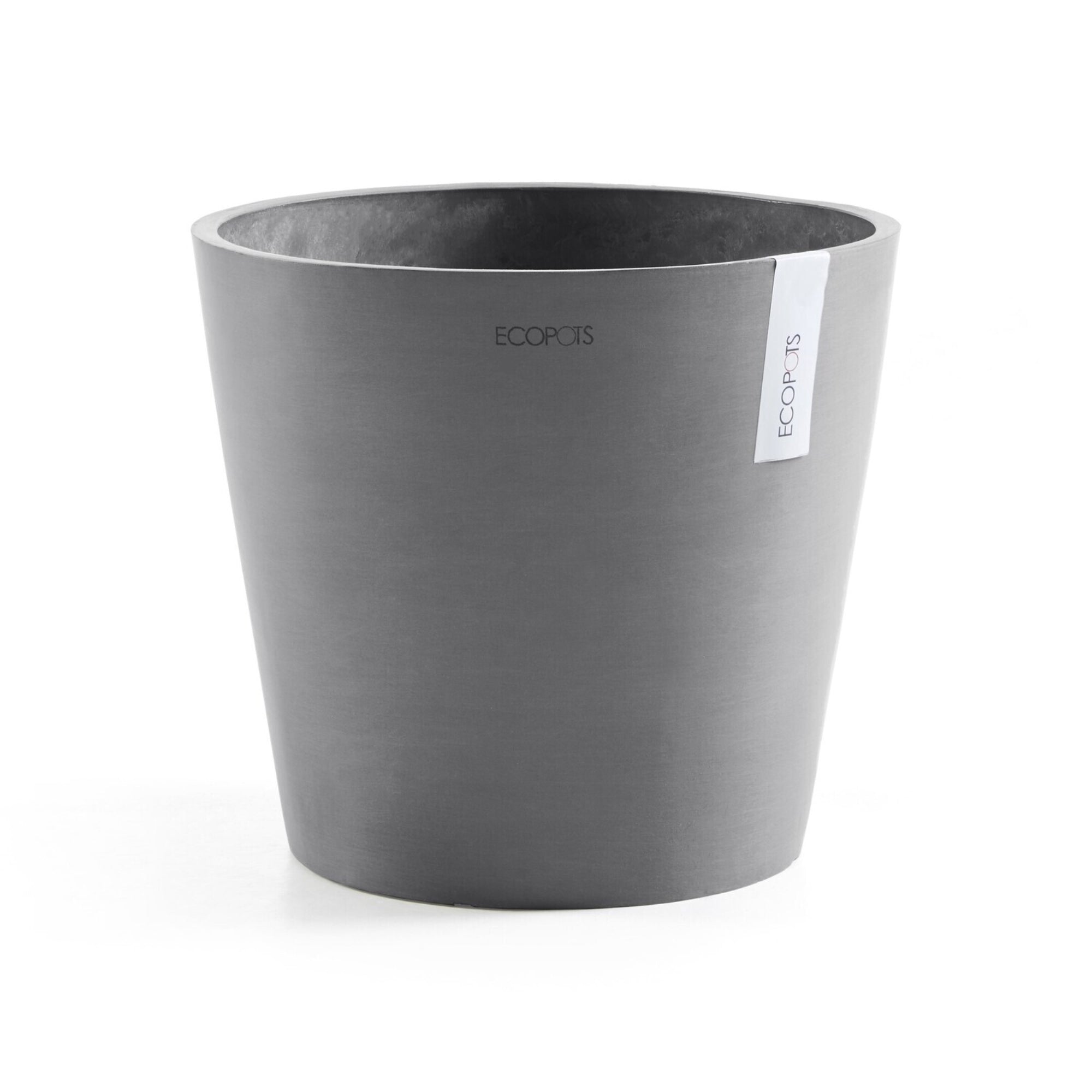 Ecopots Amsterdam Durable Modern Round In/Outdoor Recycled-Based Composite Flower Pot Planter