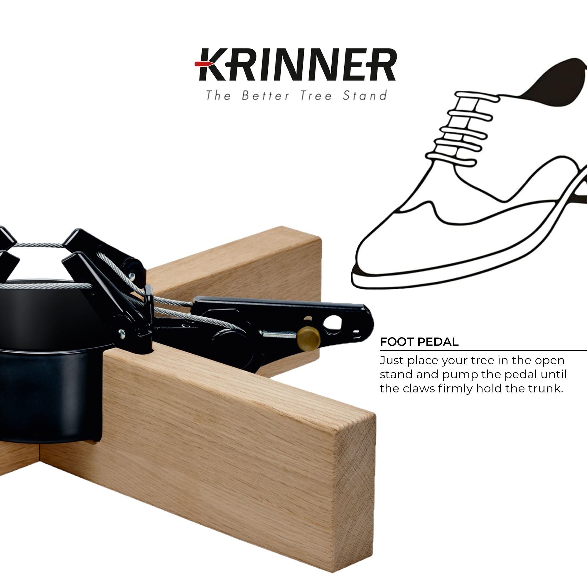 Krinner Kopenhagen Modern Christmas Tree Stand, Oak