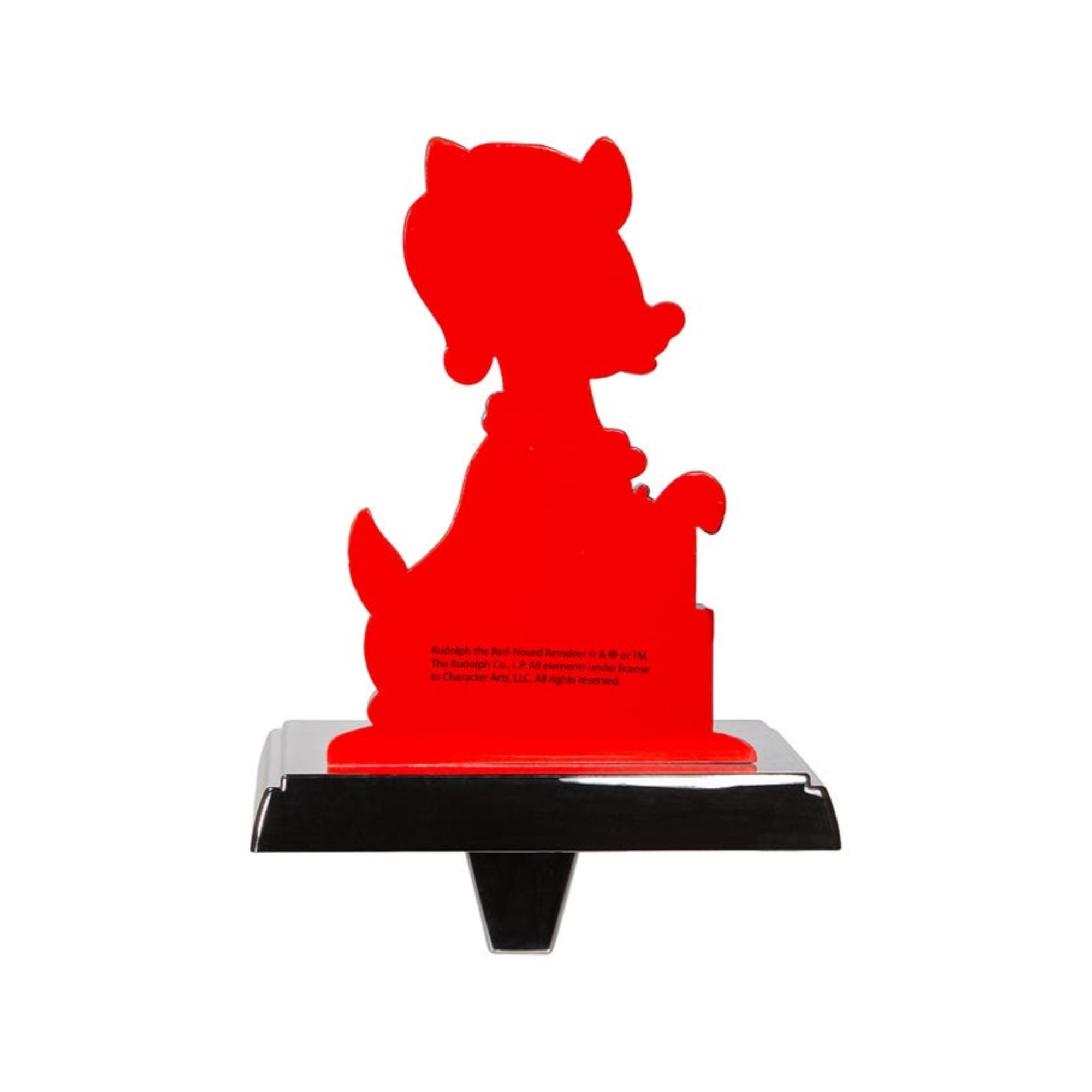 Kurt Adler Christmas Stocking Holder with Retractable Hook, Rudolph the Red Nose Reindeer with Presents