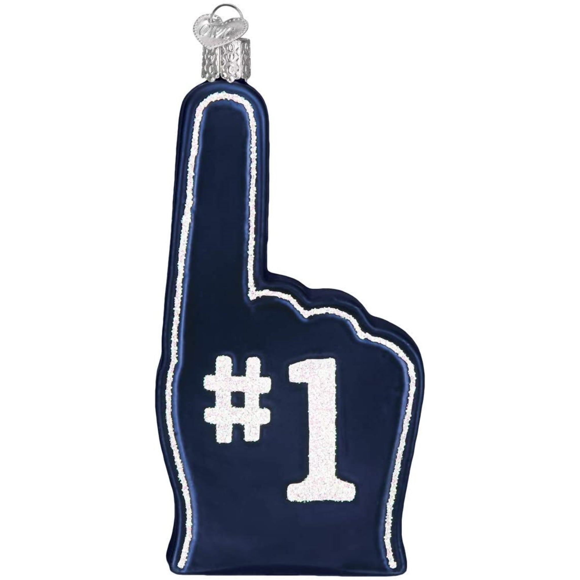 Old World Christmas Blown Glass Ornament for Christmas Tree, Indianapolis Colts Foam Finger