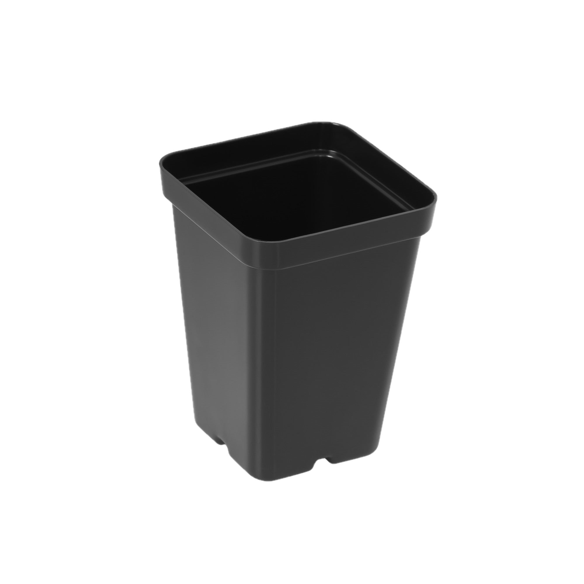 SunPack 2.5" Square Seedling Pot for Indoor Gardening, Black (Pack of 10)