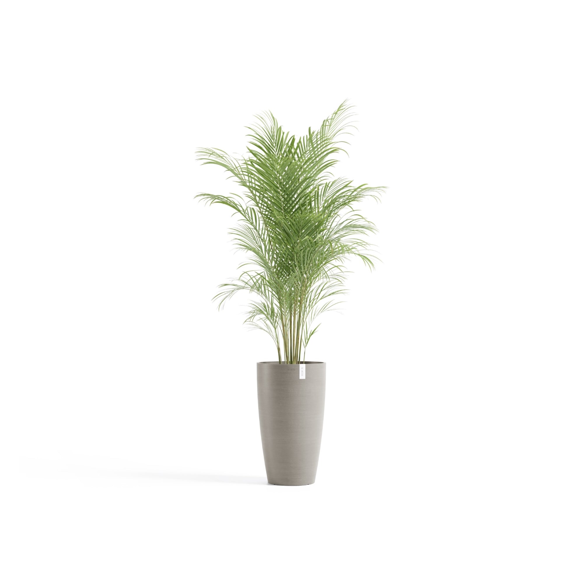 Ecopots Stockholm High Durable Modern Round Indoor/Outdoor Recycled-Based Composite Flower Pot Planter, 23.5"