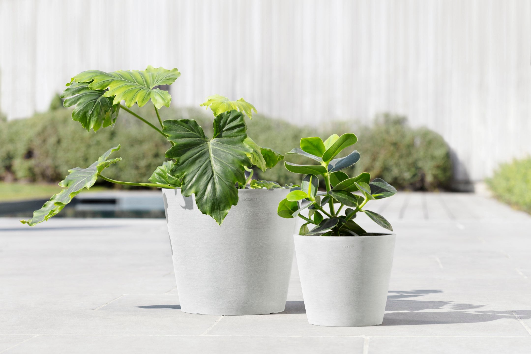 Ecopots Amsterdam Durable Modern Round In/Outdoor Recycled-Based Composite Flower Pot Planter