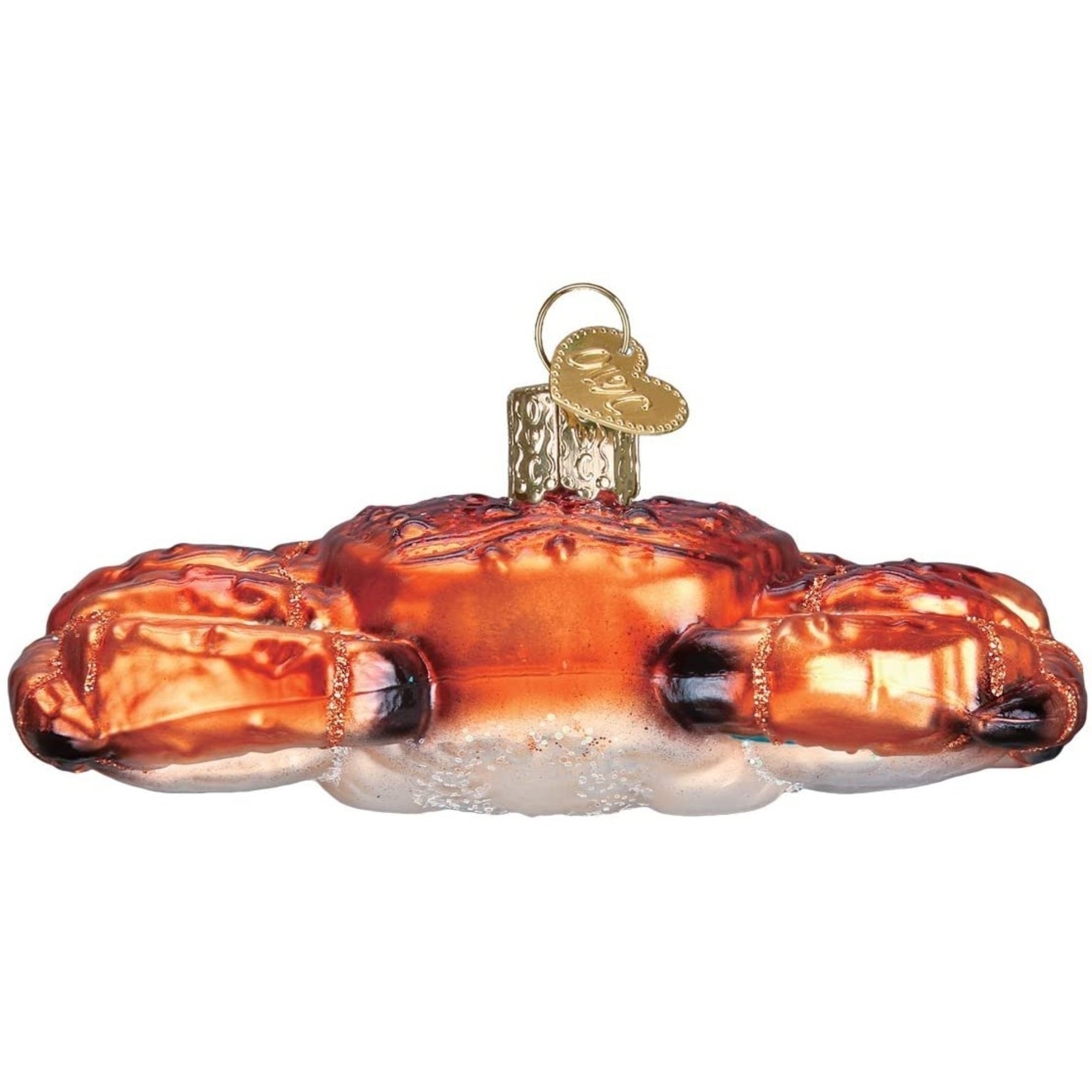 Old World Christmas Blown Glass Ornament for Christmas Tree, King Crab