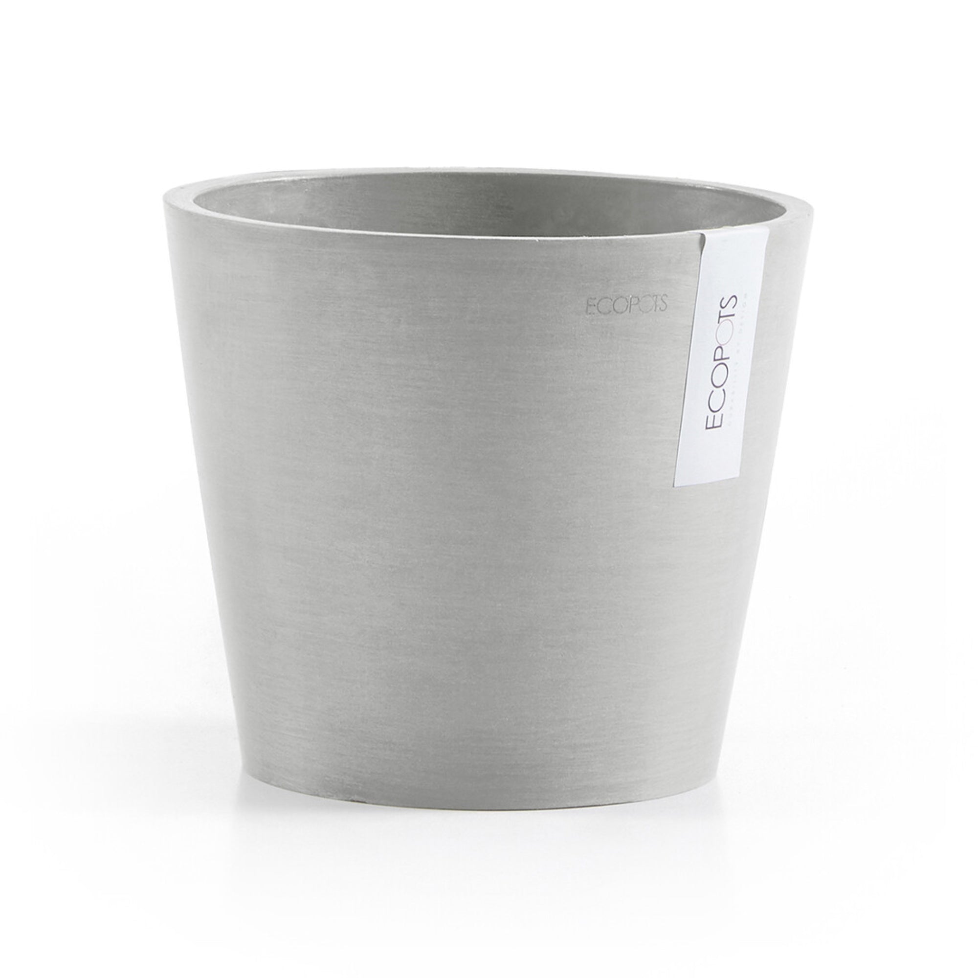 Ecopots Amsterdam Durable Modern Round In/Outdoor Recycled-Based Composite Flower Pot Planter