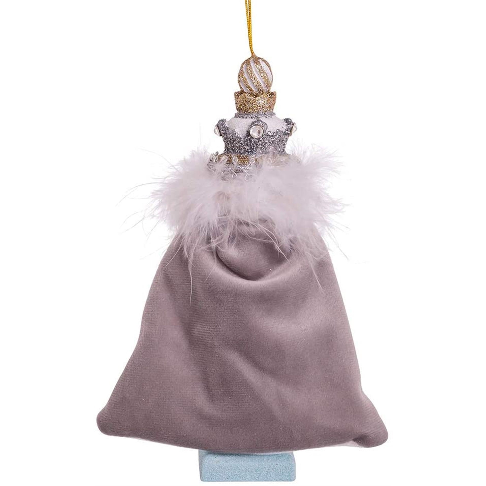 Kurt Adler Wood Ornament for Christmas Tree, Swarovski King Nutcracker
