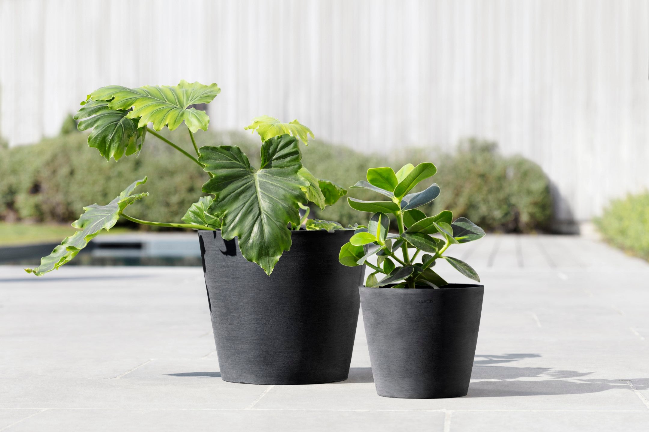 Ecopots Amsterdam Durable Modern Round In/Outdoor Recycled-Based Composite Flower Pot Planter