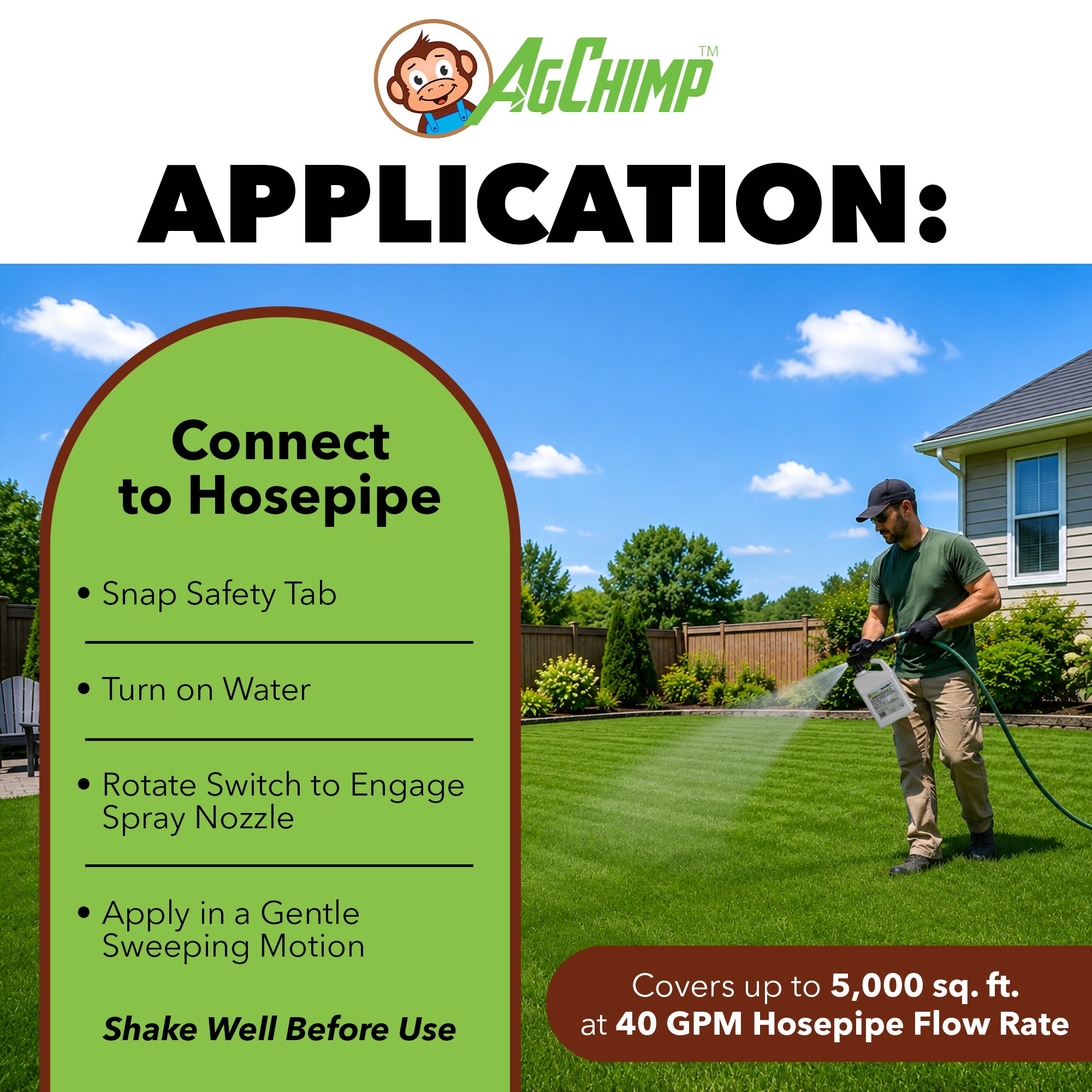 AgChimp PunchCa RTU Lawn Calcium Supplement & Conditioner for Compact Soil, 1qt