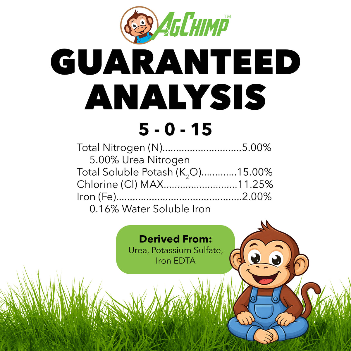 AgChimp 5-0-15 Bifenthrin Insecticide Plus Turf Fertilizer, 17lb