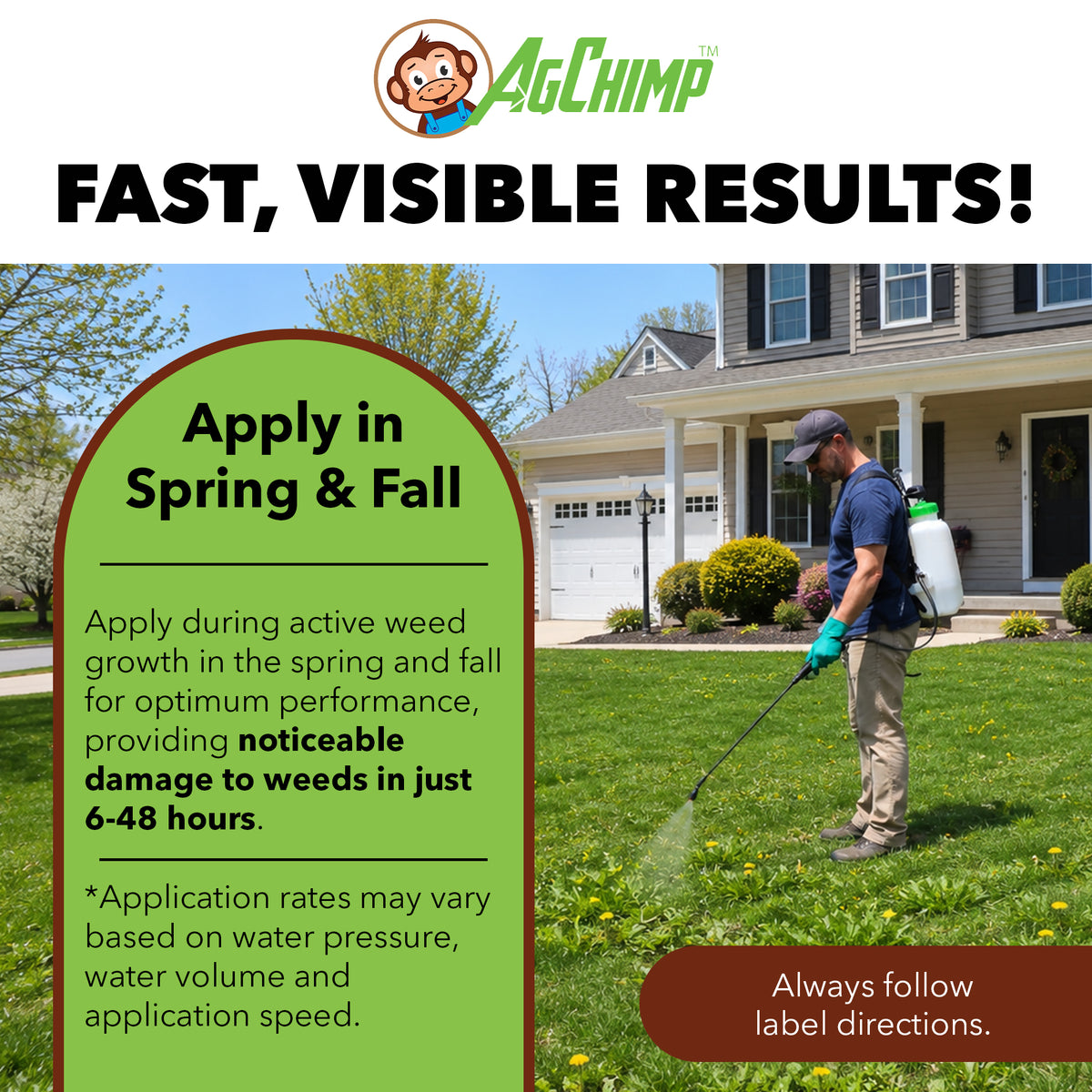 AgChimp Three-D Selective Broadleaf Herbicide for Lawns and Turf, 1 pint