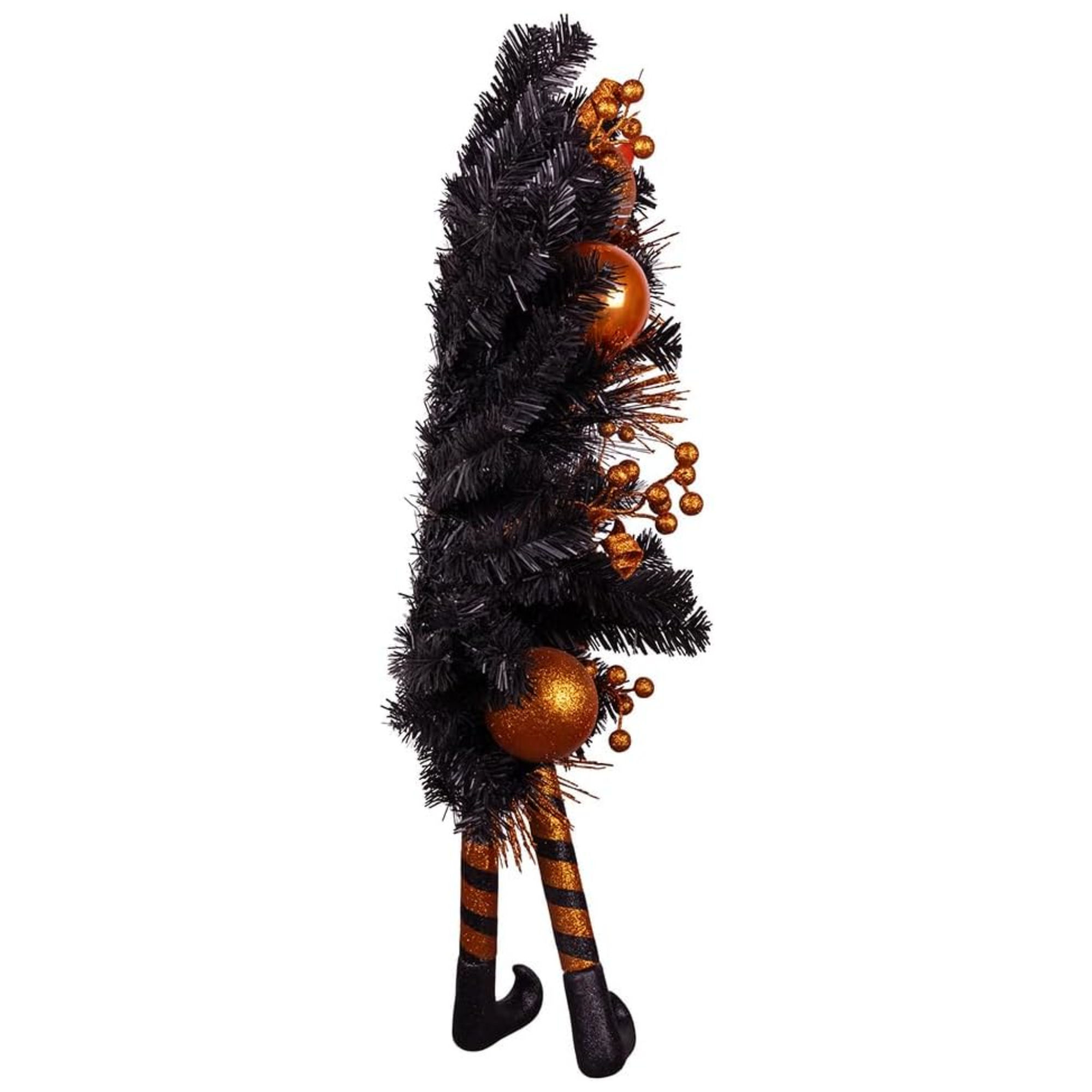 Kurt Adler Un-Lit Halloween Wreath, Orange & Black, 33in