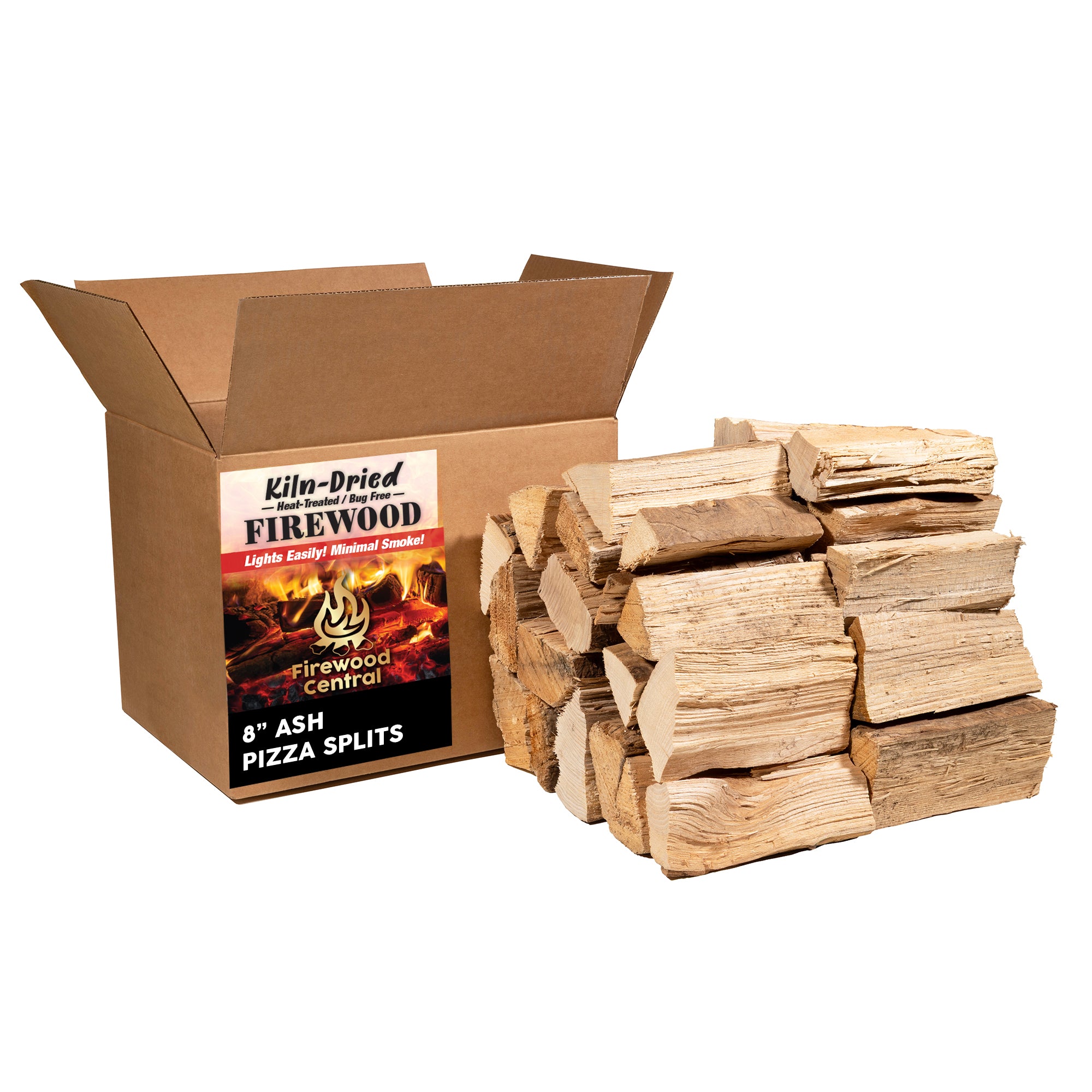 Firewood Central Kiln-Dried PA Hardwood – 8” Splits (30–35 Pieces) – Smoking Wood for Pizza Ovens, BBQ & Fire Pits – Easy Light, Low Smoke, USA Sourced