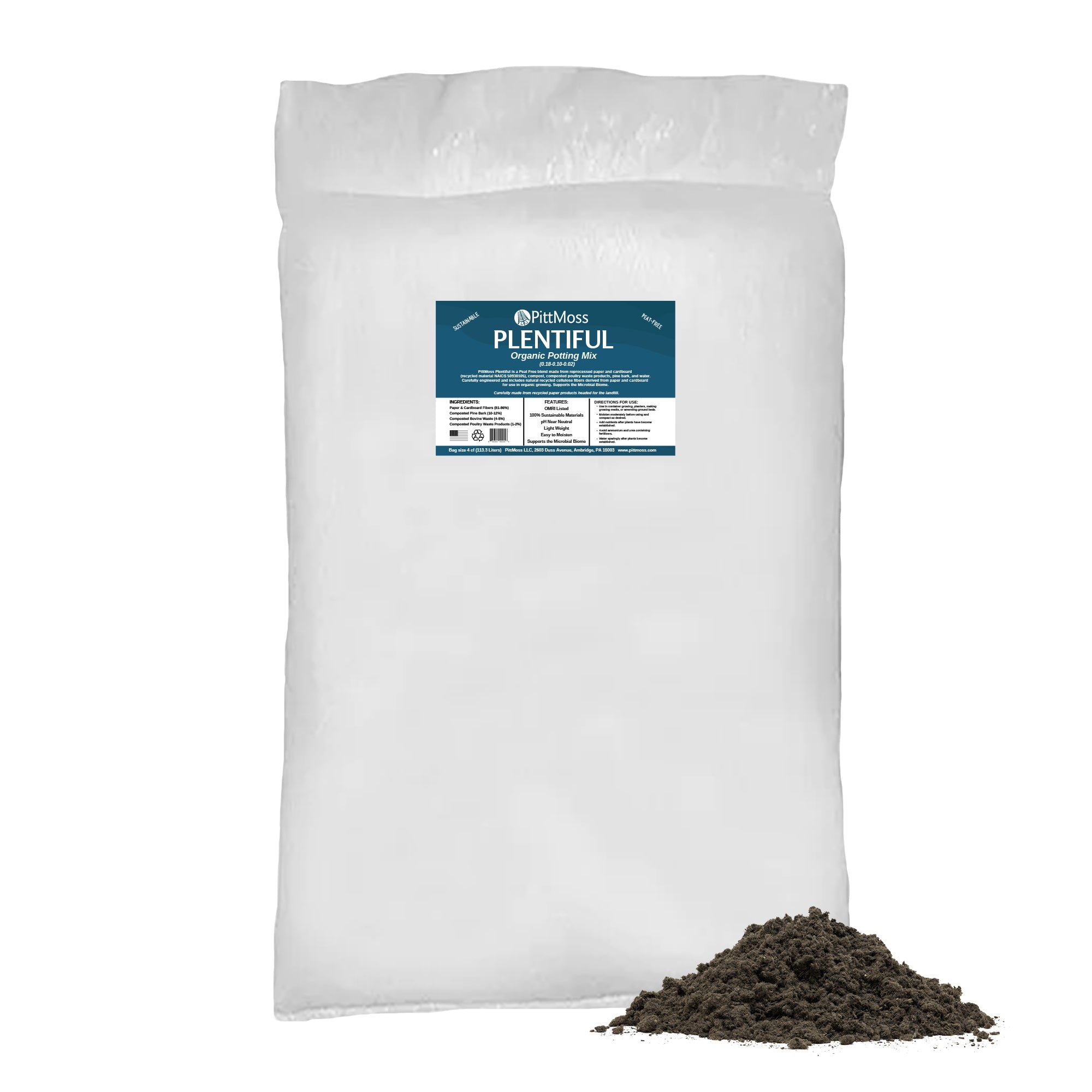 PittMoss Plentiful Organic Peat-Free Potting Mix