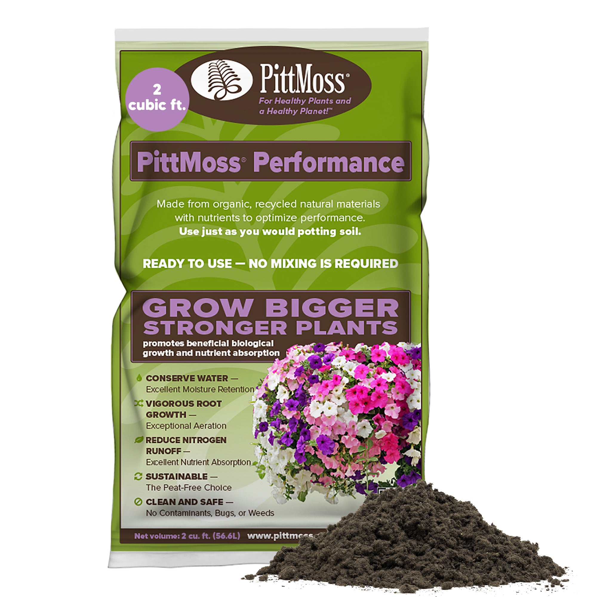 PittMoss Performance Peat Free Potting Mix With Controlled Release Fertilizer
