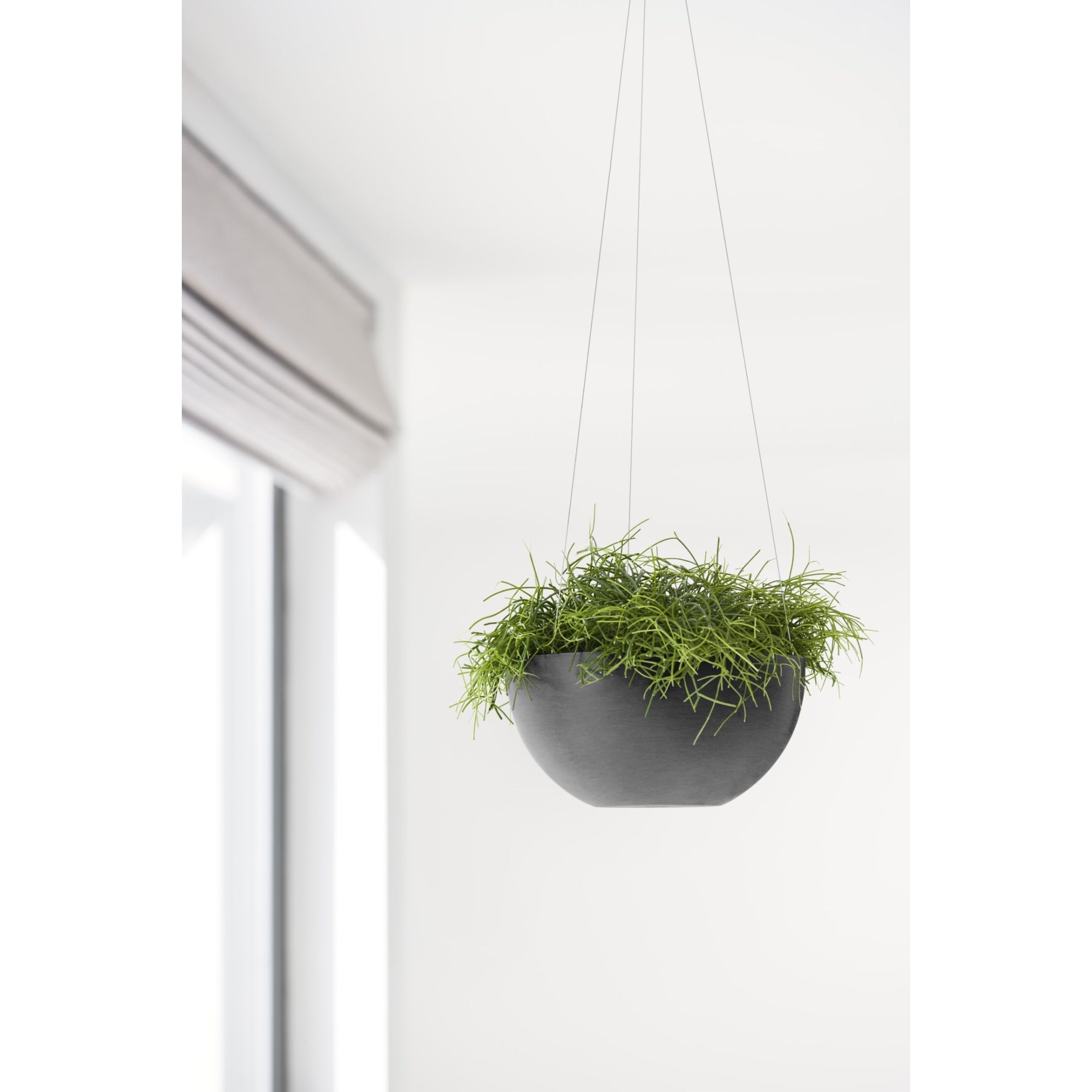 Ecopots Hanging Brussels Durable Modern Round Indoor/Outdoor Recycled-Based Composite Flower Pot Planter