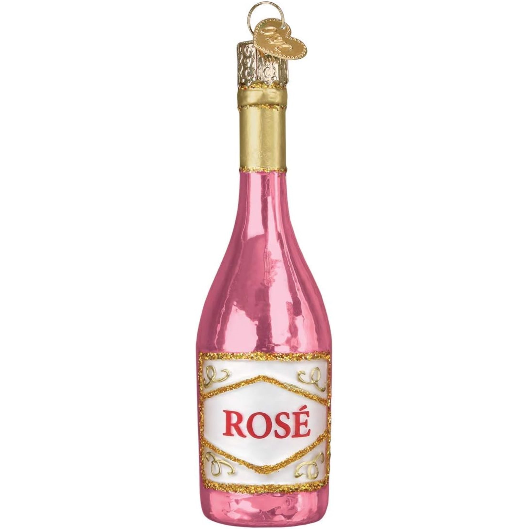 Old World Christmas Blown Glass Ornament for Christmas Tree, Rose Wine (with OWC Gift Box)