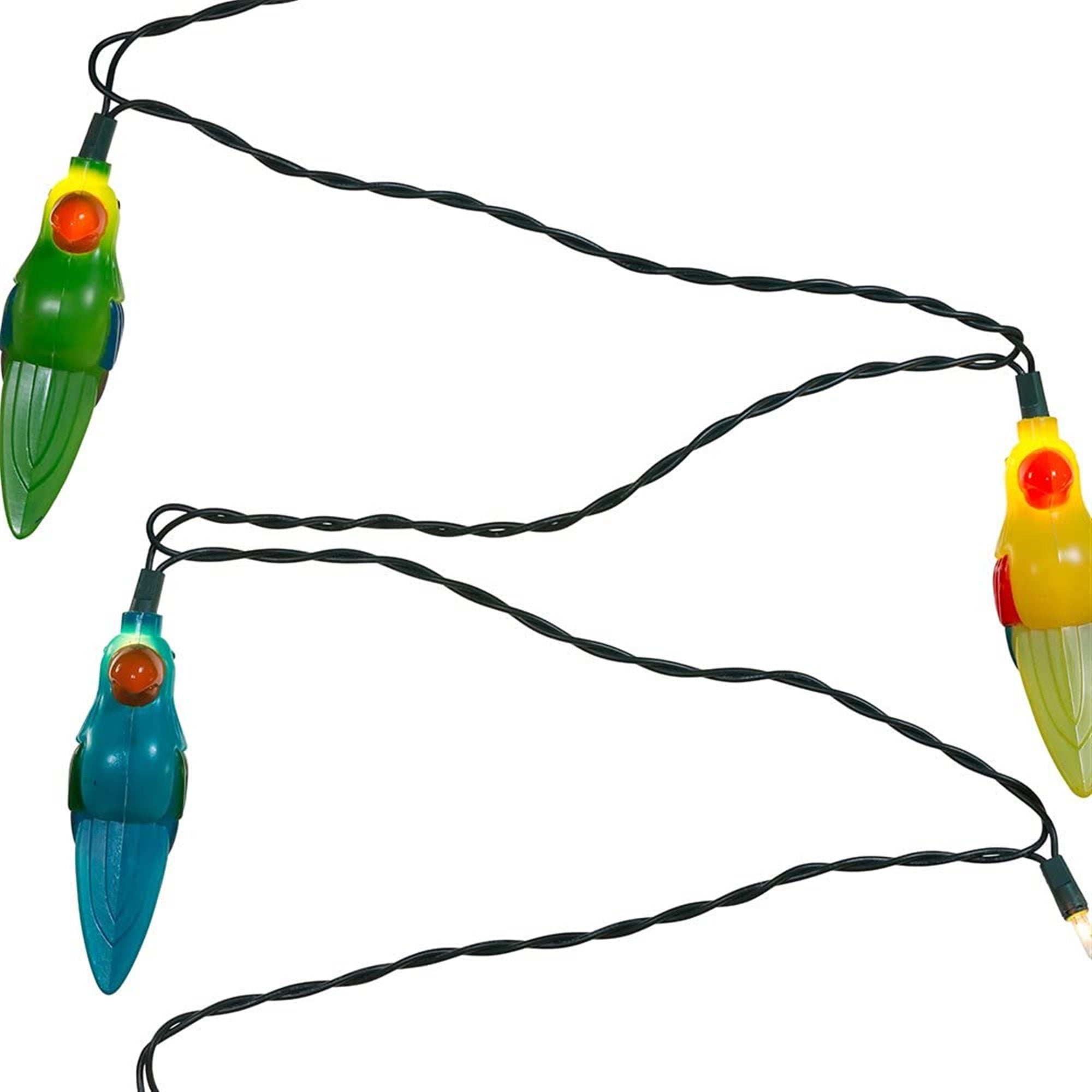 Kurt Adler Indoor/Outdoor Novelty Light Set, 10 UL Listed Incandescent Lights, Parrot, Lighted Length 11.5ft