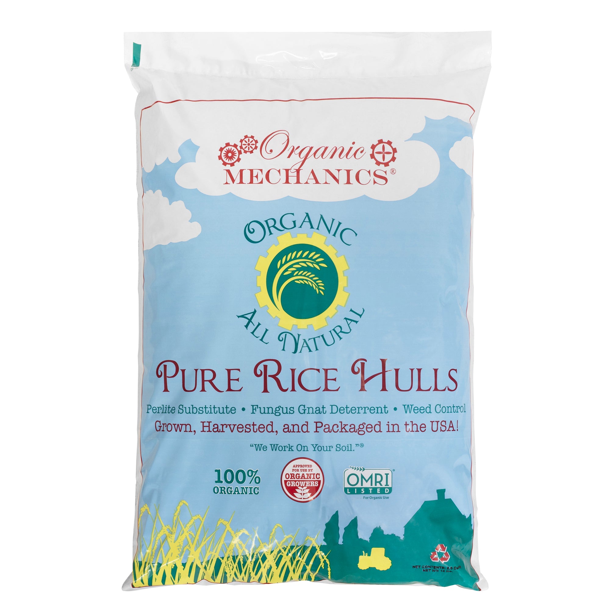 Organic Mechanics Pure Rice Hulls Perlite Substitute