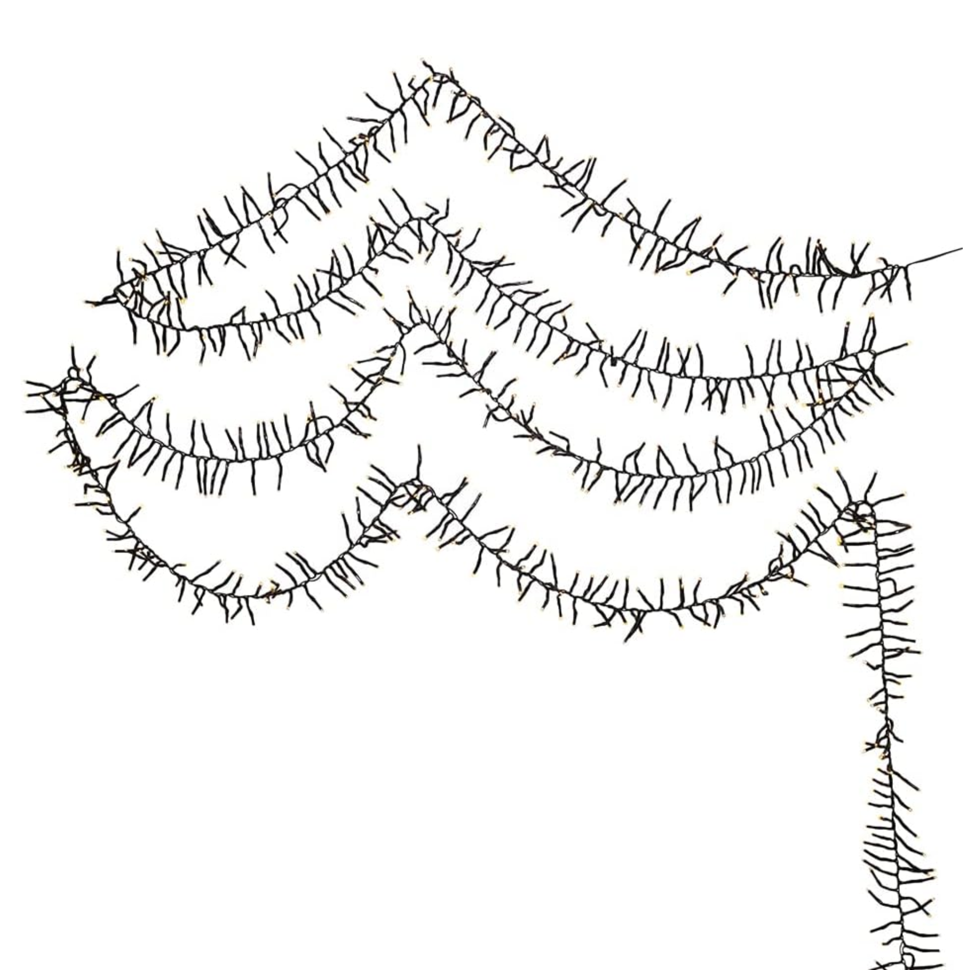 Kurt Adler Warm White 480-Light Connectable Cluster Garland, 16ft