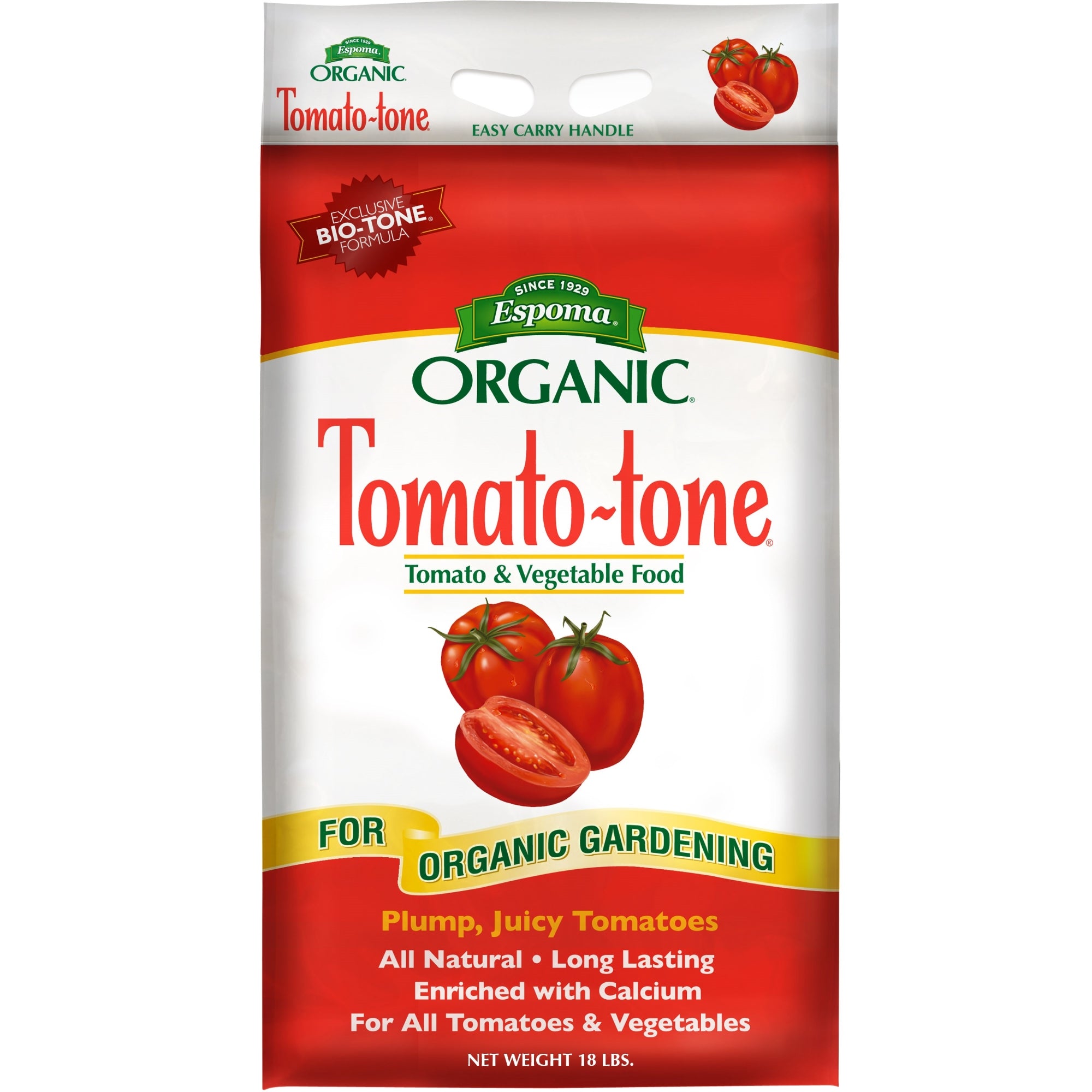 Espoma Organic Tomato-tone 3-4-6 Tomato & Vegetable Food for Organic Gardening, Enriched with 8% Calcium for Plump, Juicy Tomatoes
