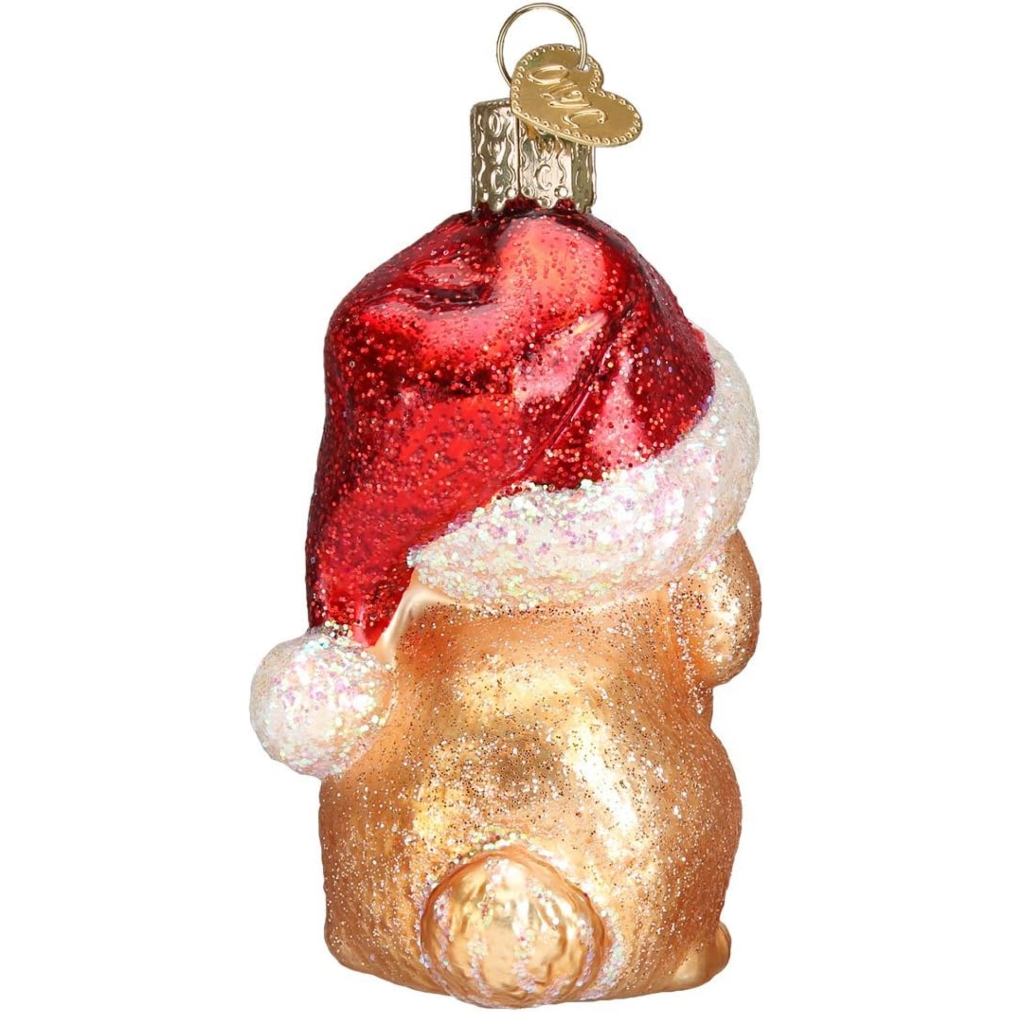 Old World Christmas Blown Glass Ornament for Christmas Tree, Standing Christmas Bunny (with OWC Gift Box)