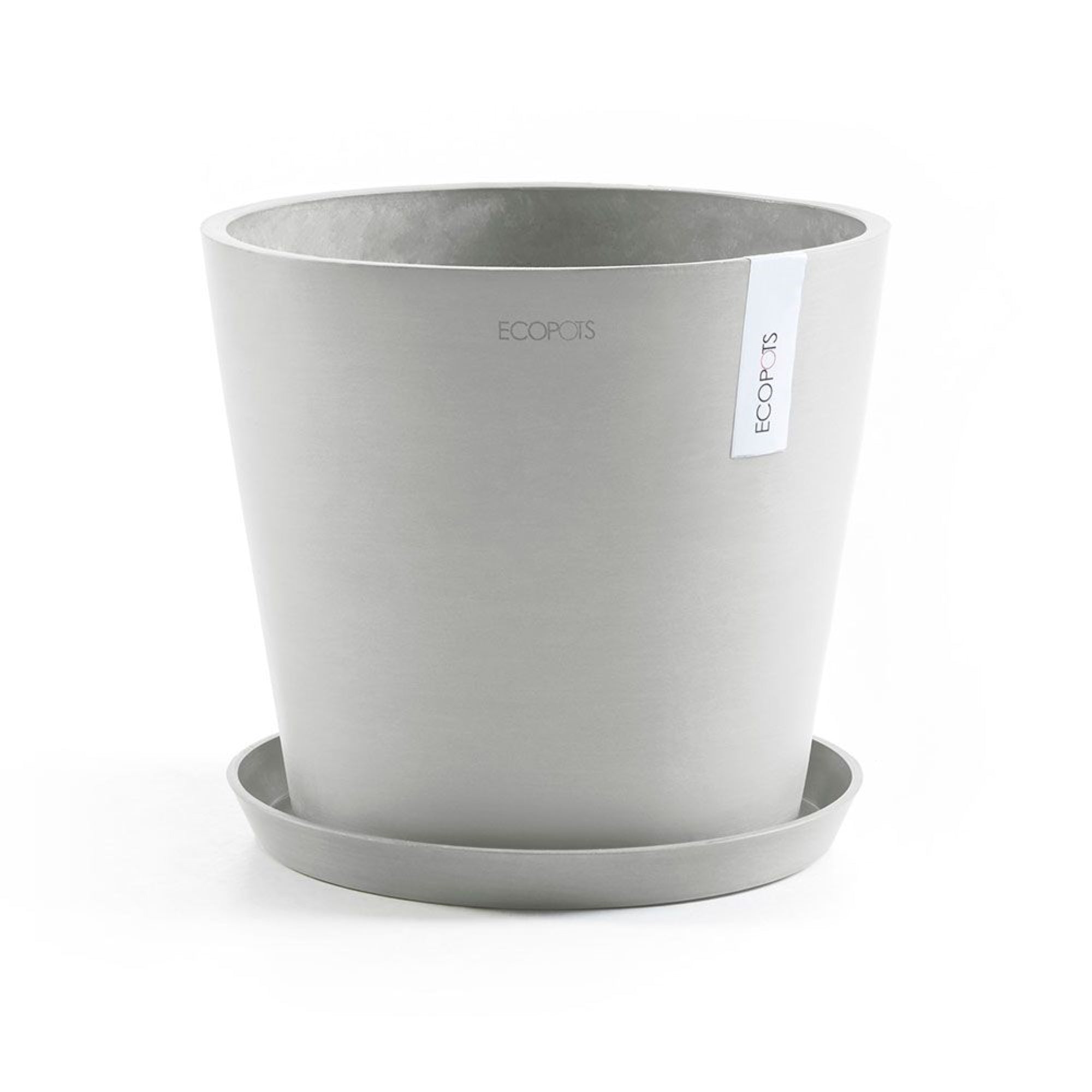 Ecopots Amsterdam Durable Modern Round In/Outdoor Recycled-Based Composite Flower Pot Planter