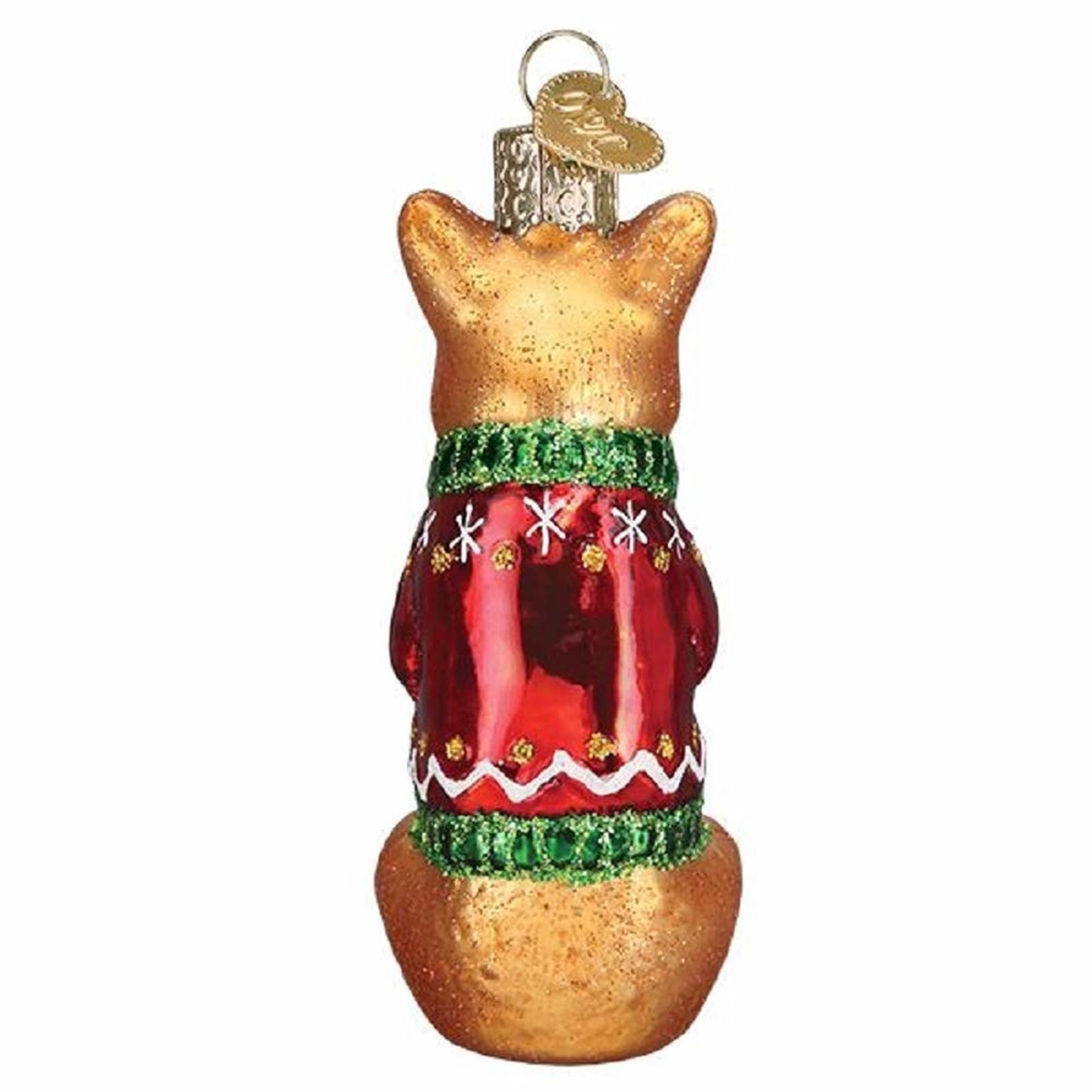 Old World Christmas Blown Glass Ornament for Christmas Tree, Corgi