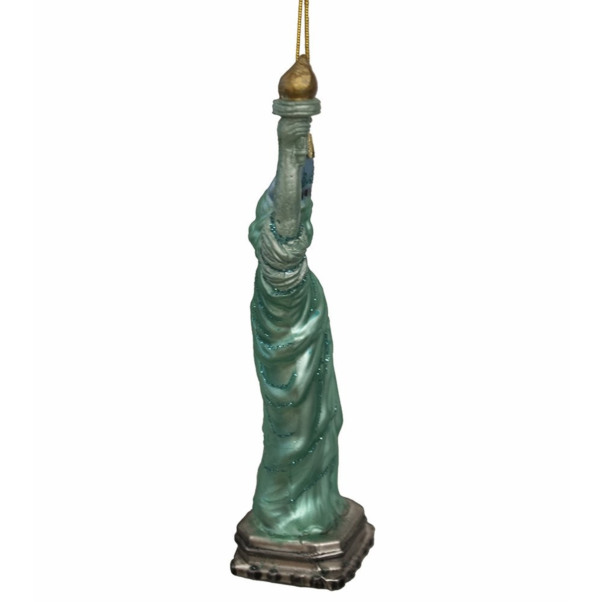 Kurt Adler Noble Gems Glass Ornament for Christmas Tree, Statue of Liberty, 5.5in