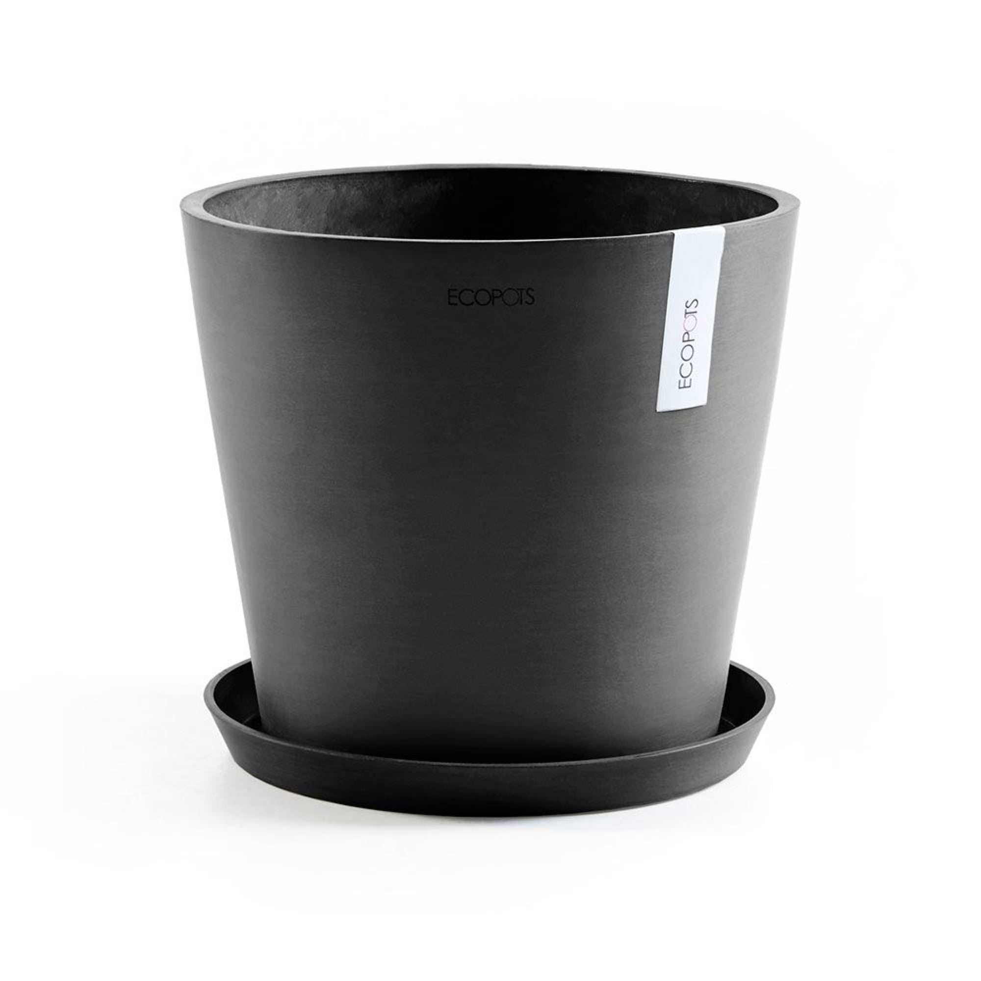 Ecopots Amsterdam Durable Modern Round In/Outdoor Recycled-Based Composite Flower Pot Planter