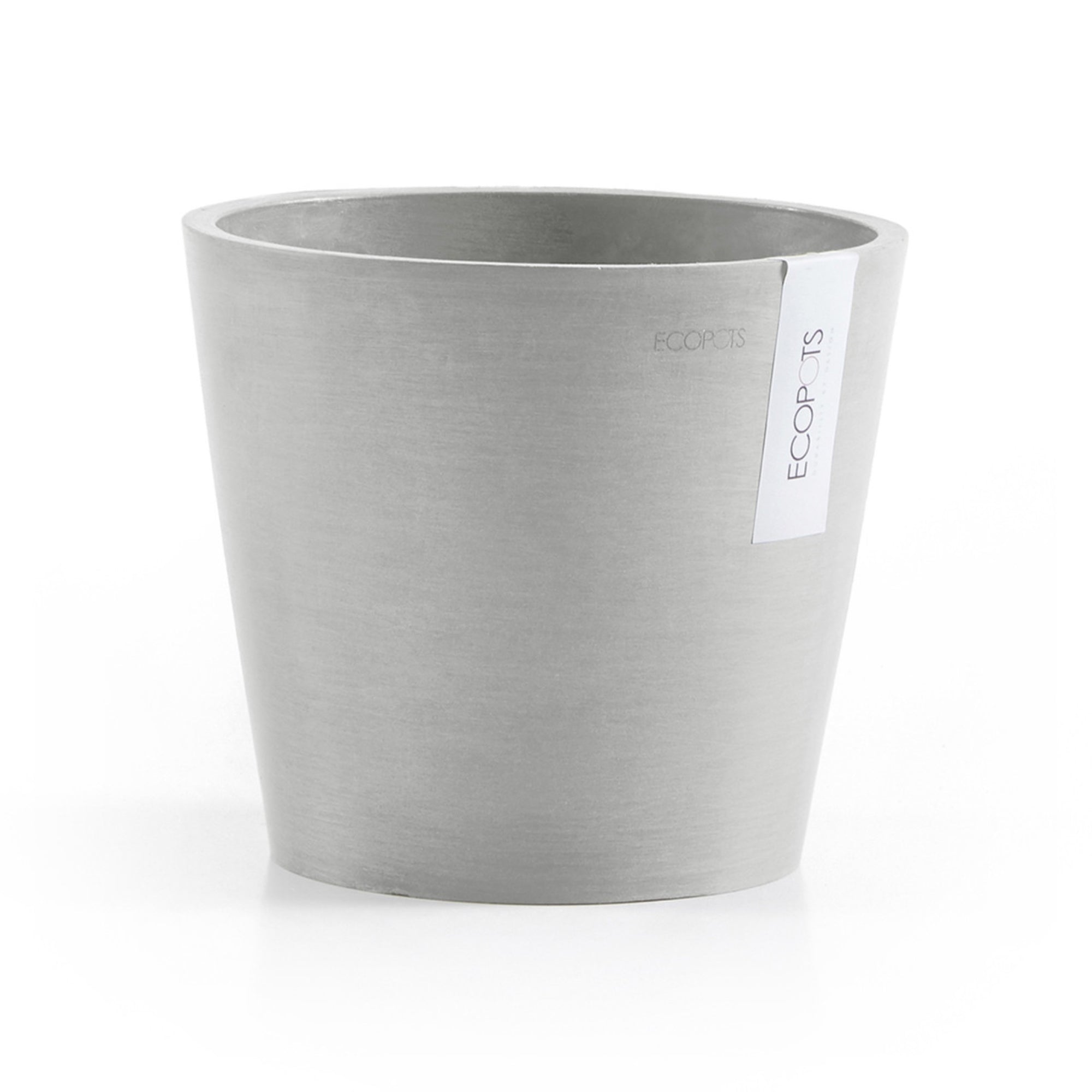 Ecopots Amsterdam Durable Modern Round In/Outdoor Recycled-Based Composite Flower Pot Planter