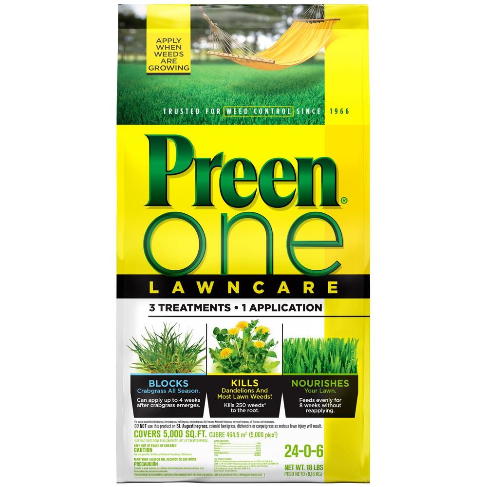 Preen One Lawncare Weed & Feed Lawn Fertilizer and Weed Control
