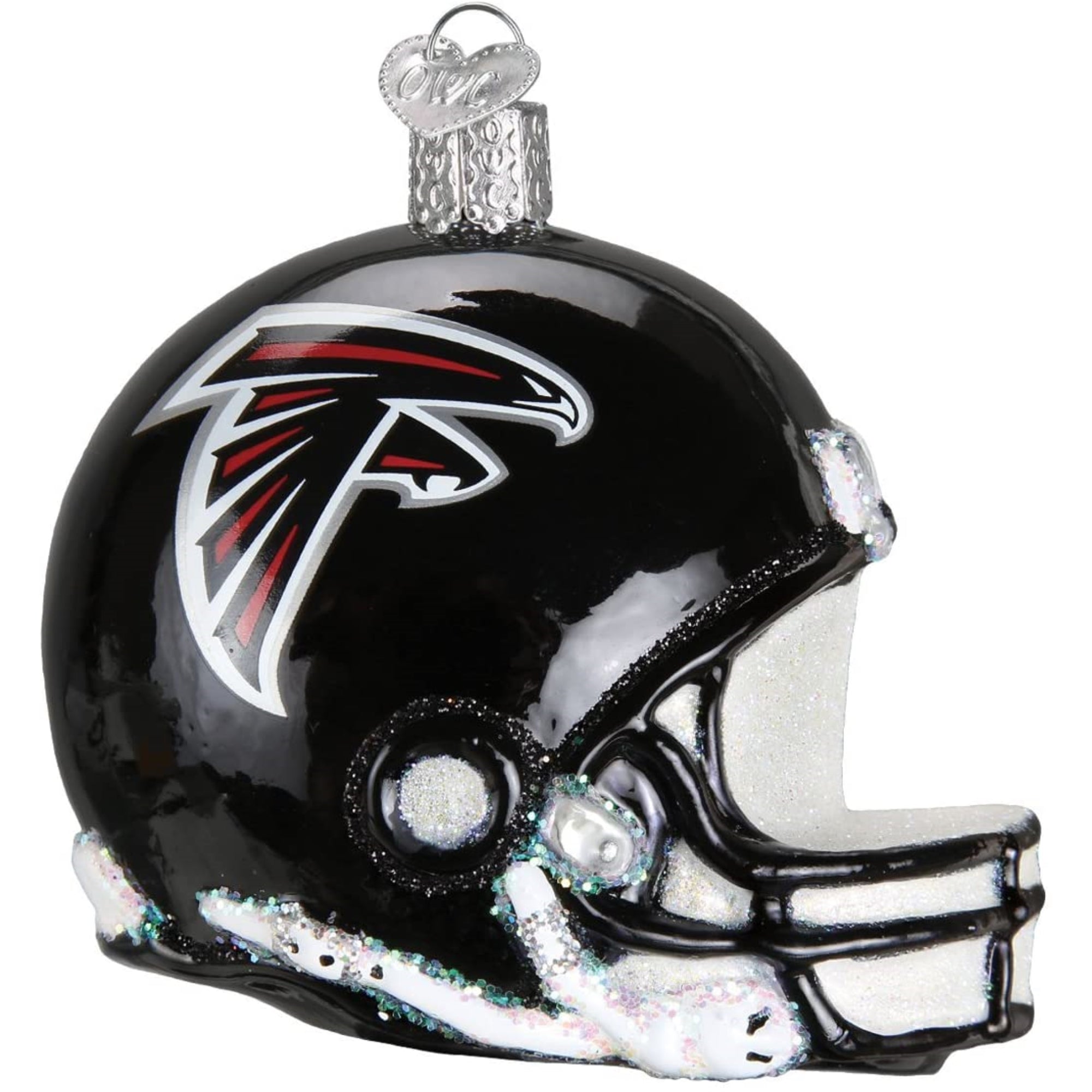 Old World Christmas Blown Glass Ornament for Christmas Tree, Atlanta Falcons Helmet