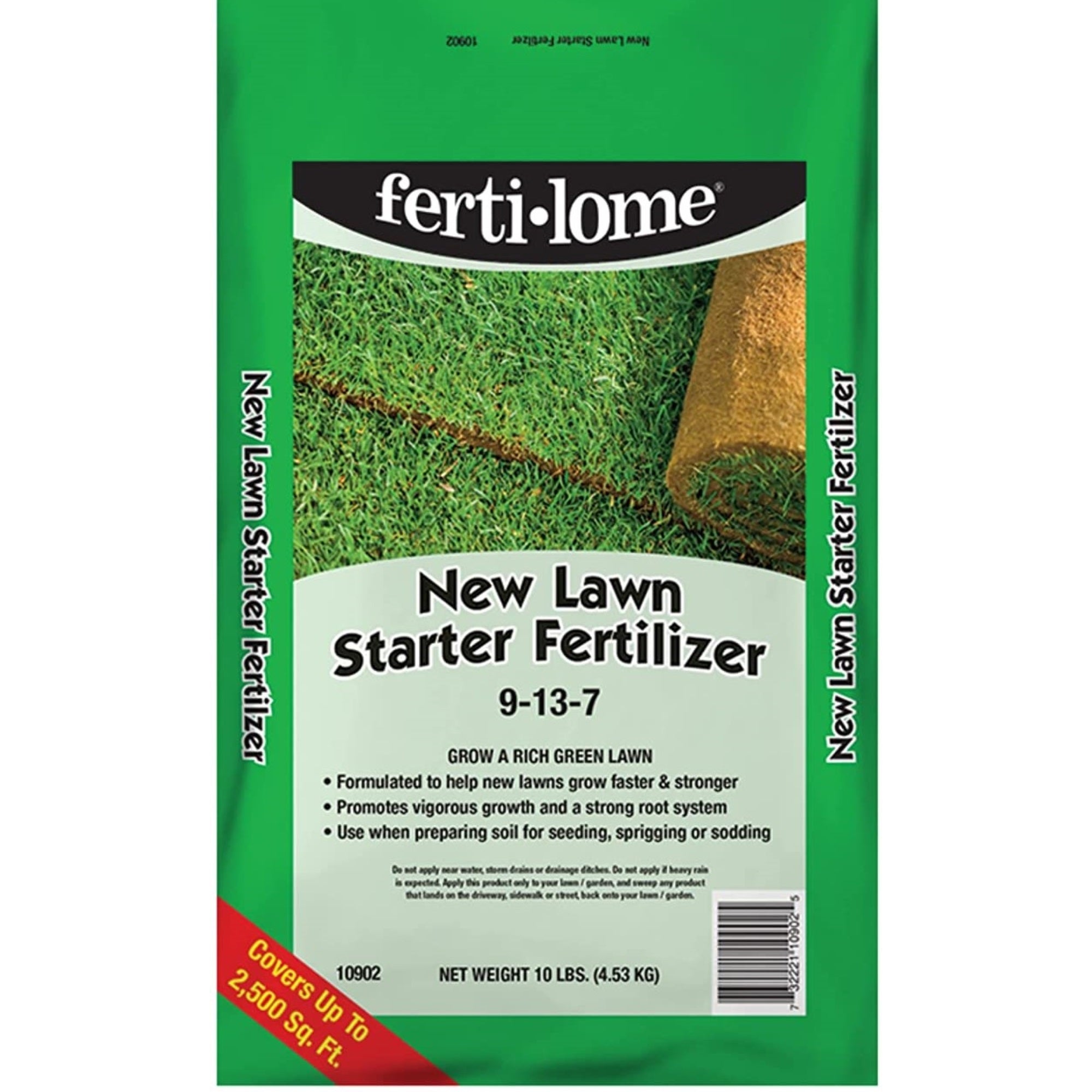 VPG Fertilome New Lawn Starter Fertilizer for a Rich Green Lawn, 9-13-7