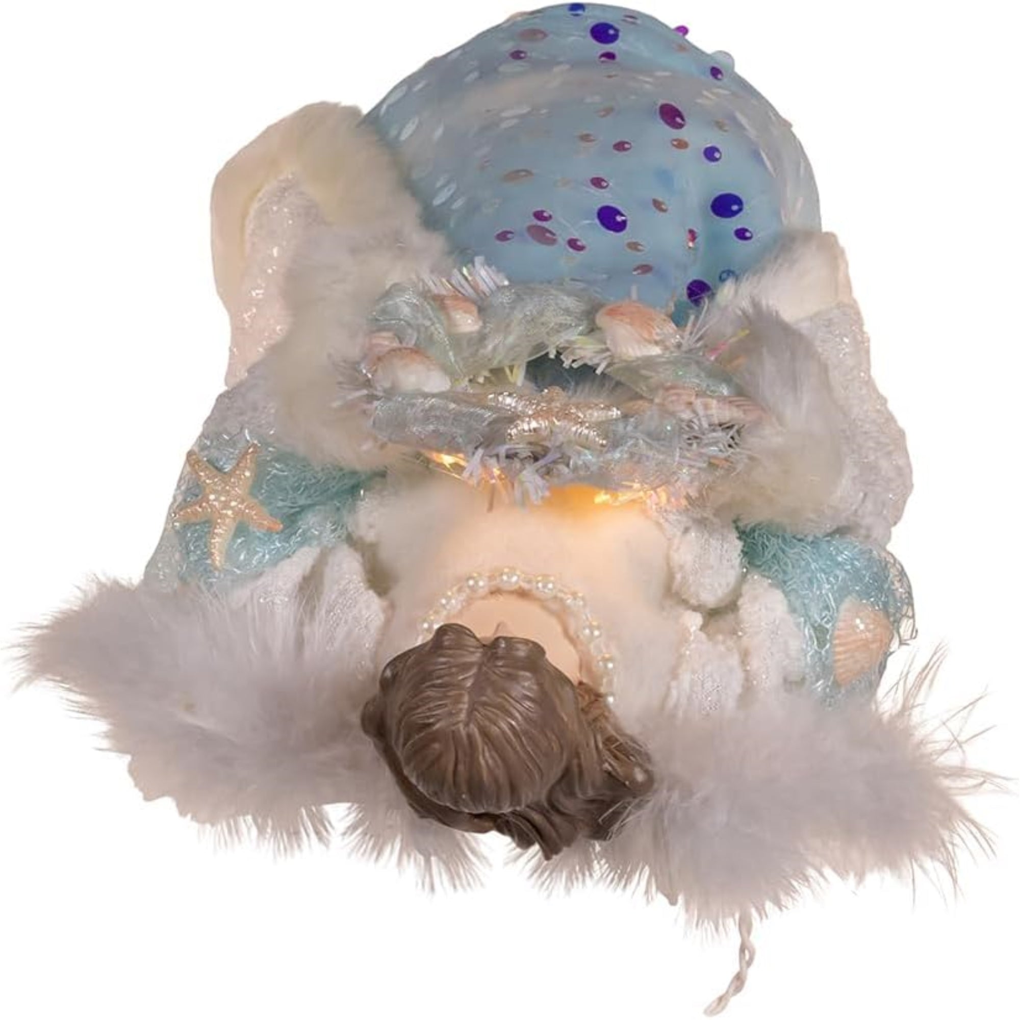 Kurt Adler UL 10-Light Treetop, Coastal Beach Angel, 14"