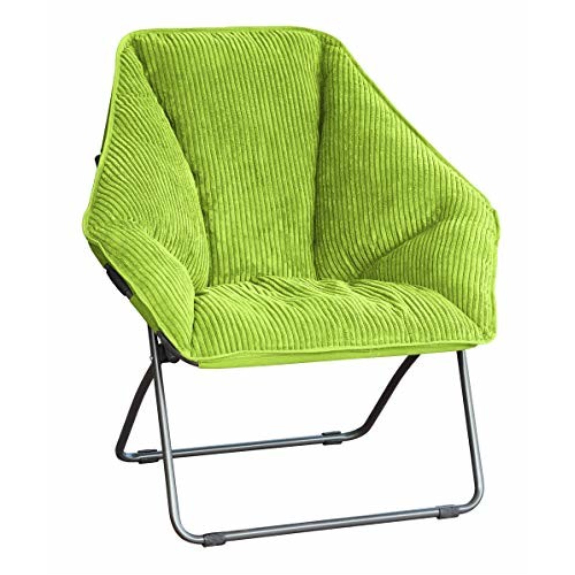 Zenithen Limited Indoor/Outdoor Plush Portable Accent Seat Hexagon Folding Dish Chair For Dorm, Game, and Bedrooms