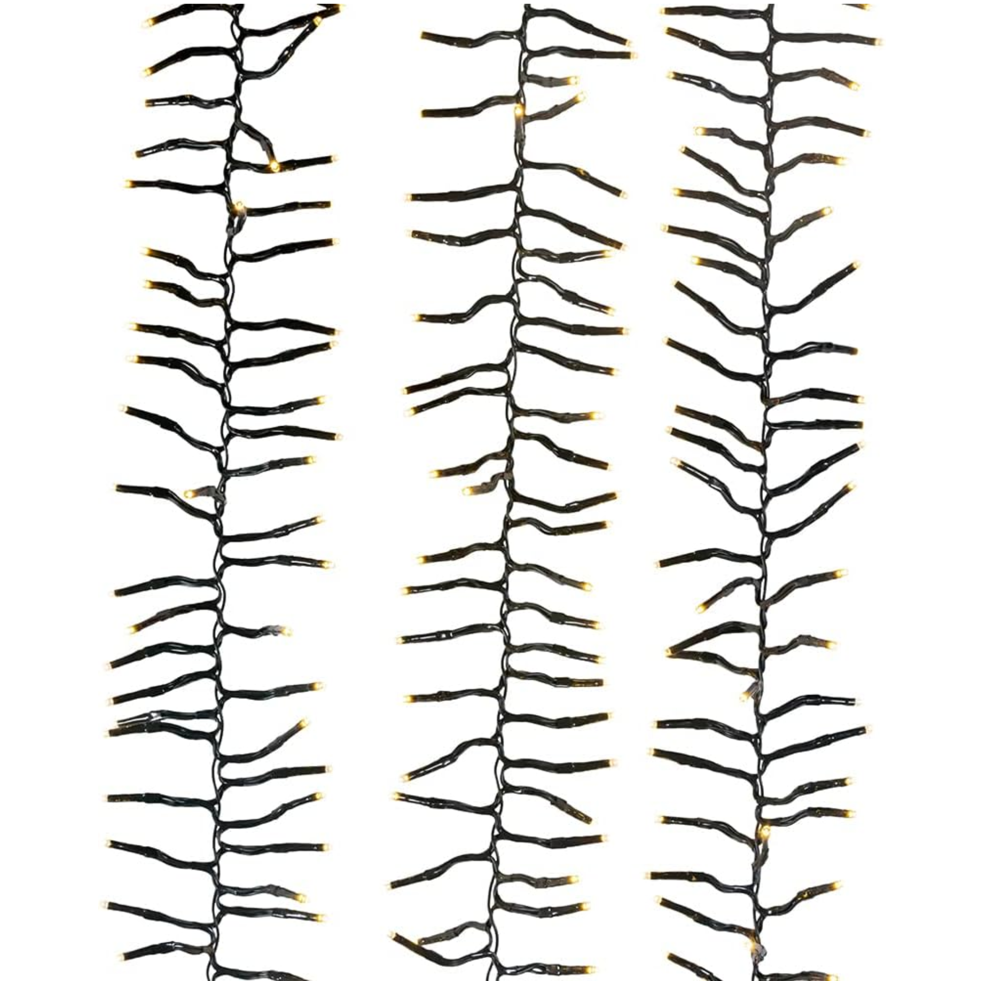 Kurt Adler Warm White 480-Light Connectable Cluster Garland, 16ft