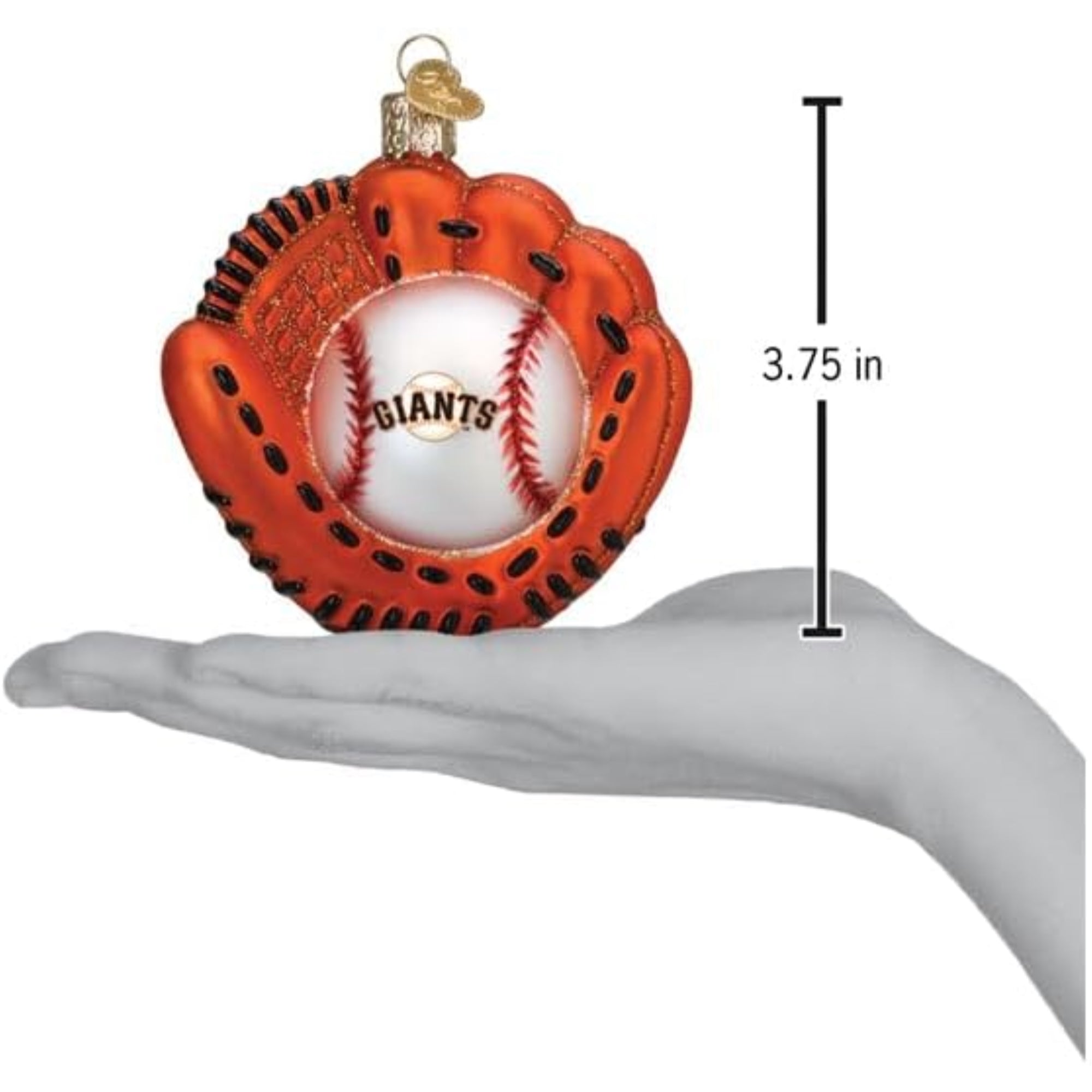 Old World Christmas Blown Glass Ornament for Christmas Tree, San Francisco Giants Baseball Mitt