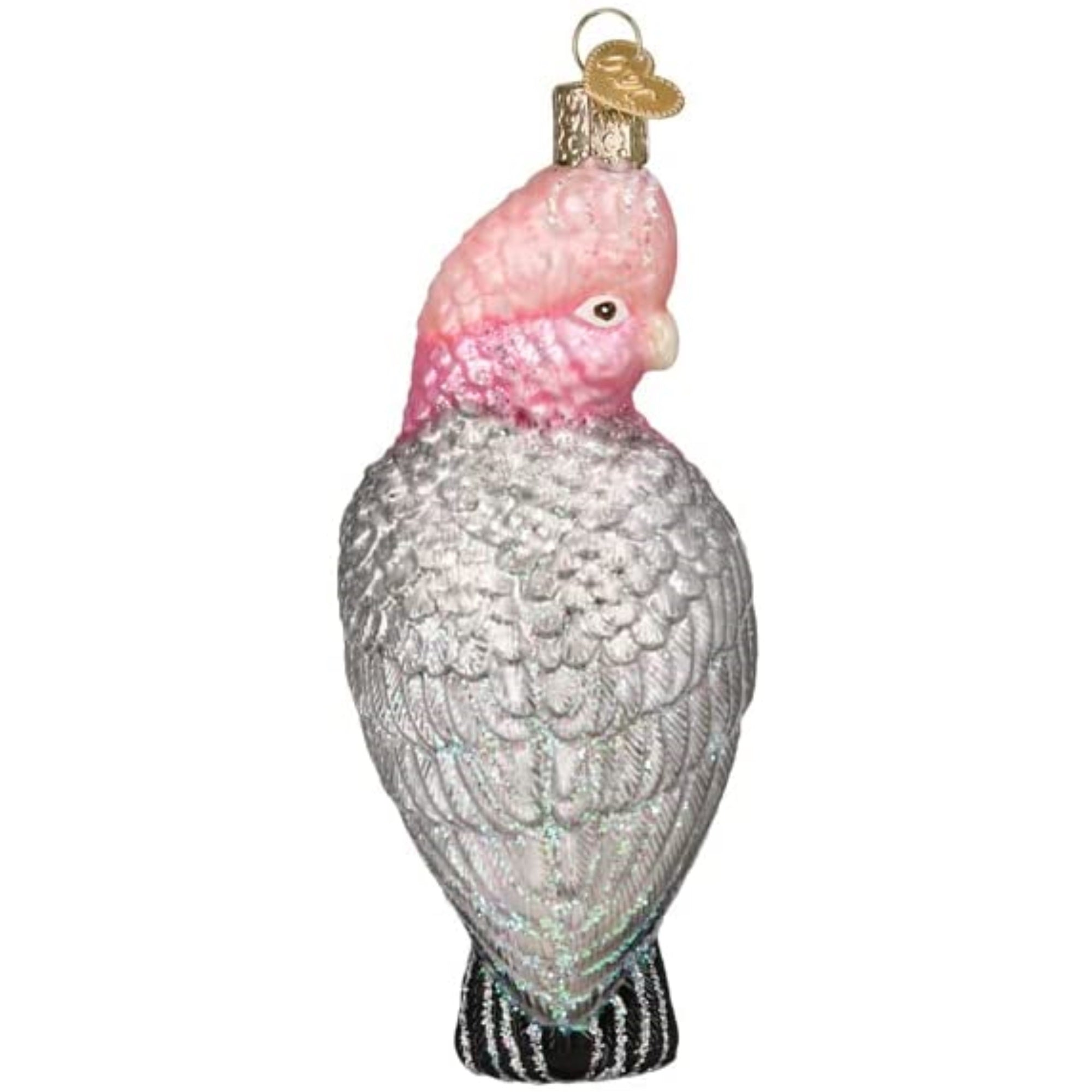 Old World Christmas Blown Glass Ornament for Christmas Tree, Rose-Breasted Cockatoo