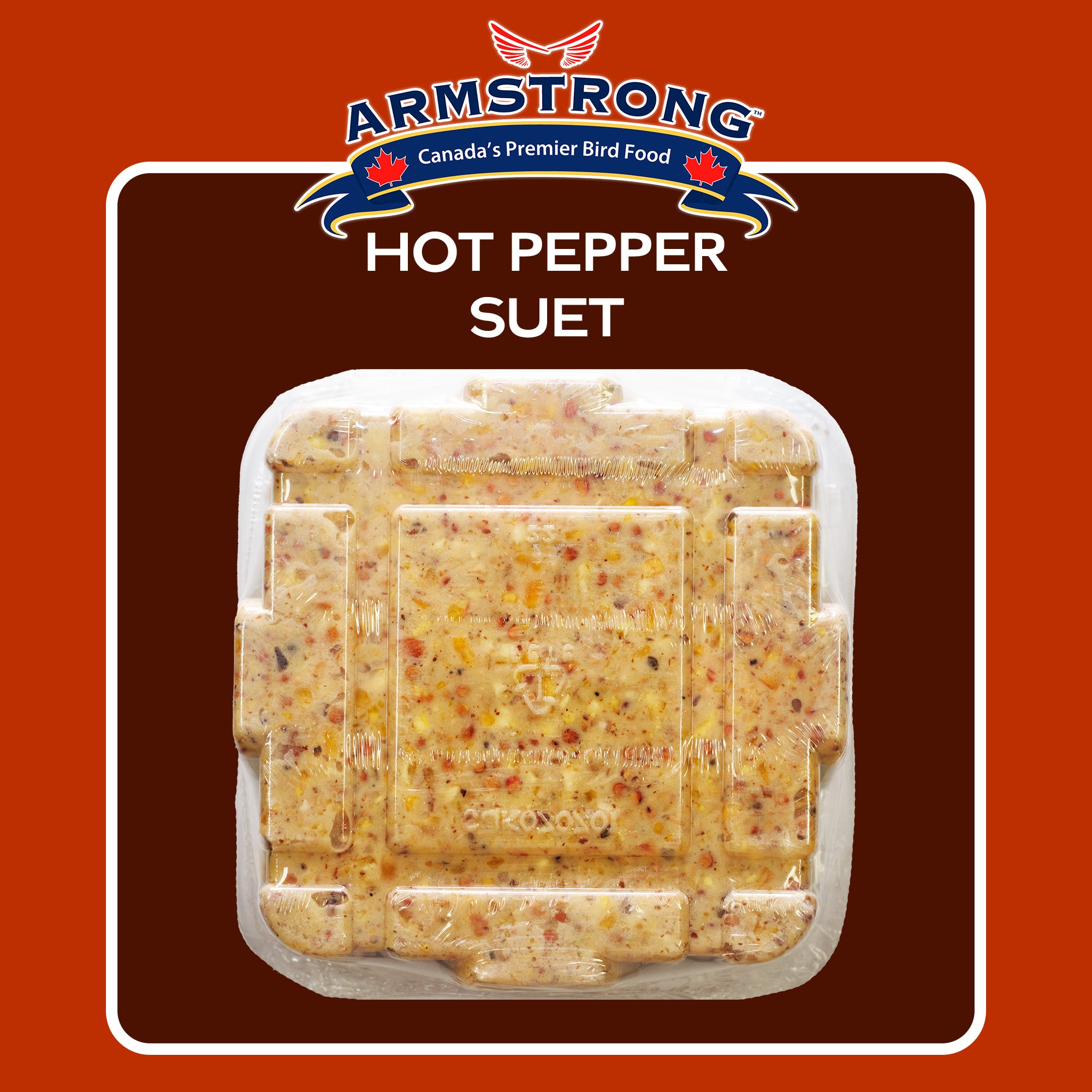 Armstrong Wild Bird Food Hot Pepper Suet Cake, 10.6oz (Pack of 12)