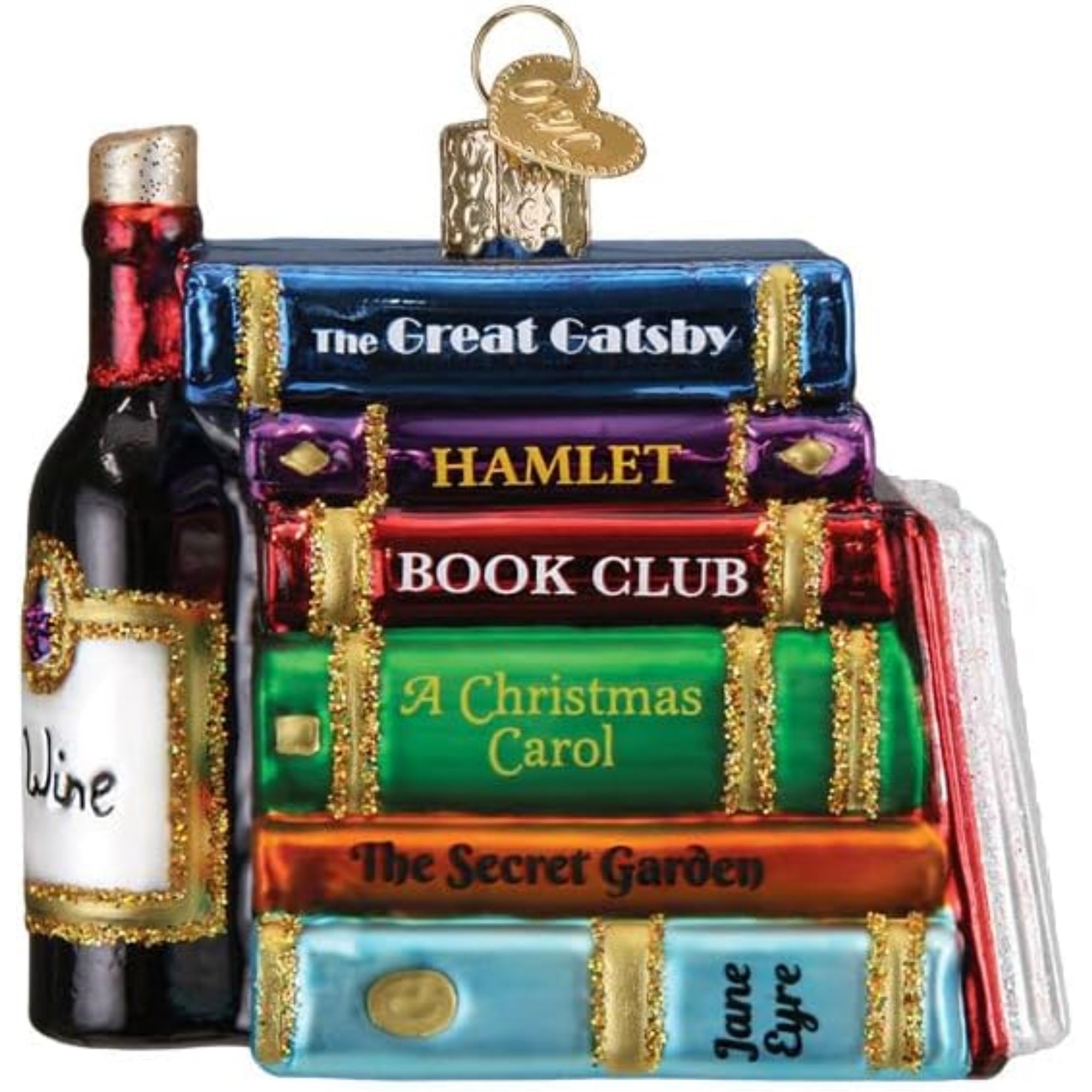Old World Christmas Blown Glass Ornament for Christmas Tree, Book Club (with OWC Gift Box)