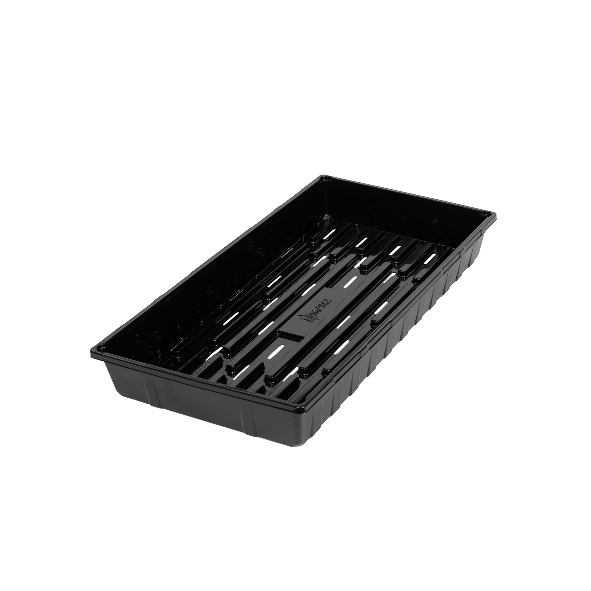 SUNPACK 10” x 20” Indoor Gardening Extra Strength Plastic Seeding Tray for Greenhouses, Black, 2.5"