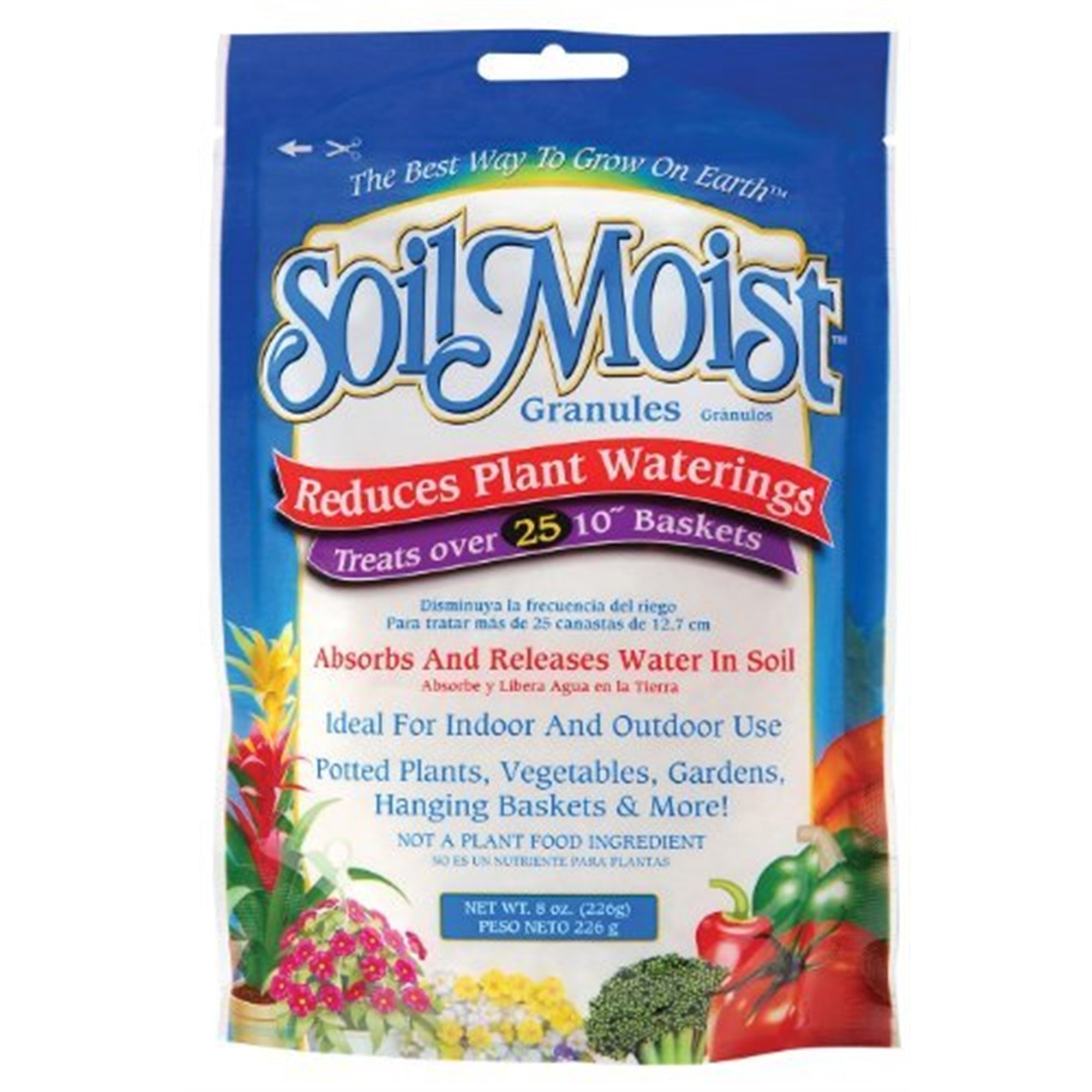 Soil Moist Granules, Absorbs and Releases Water in Soil