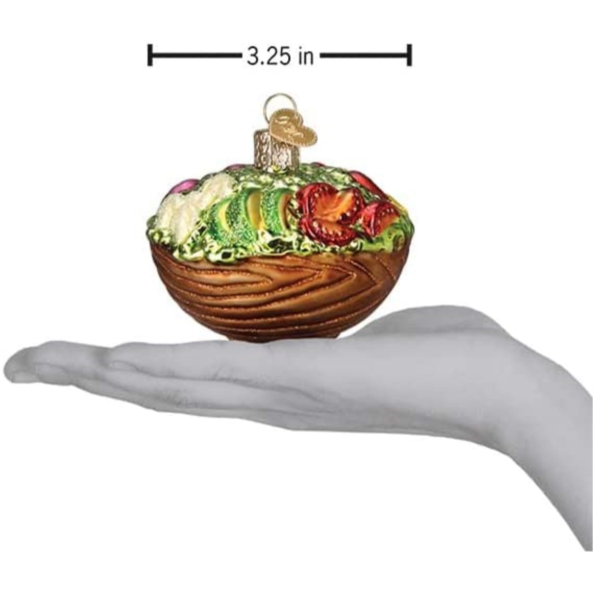 Old World Christmas Blown Glass Ornament for Christmas Tree, Bowl of Salad