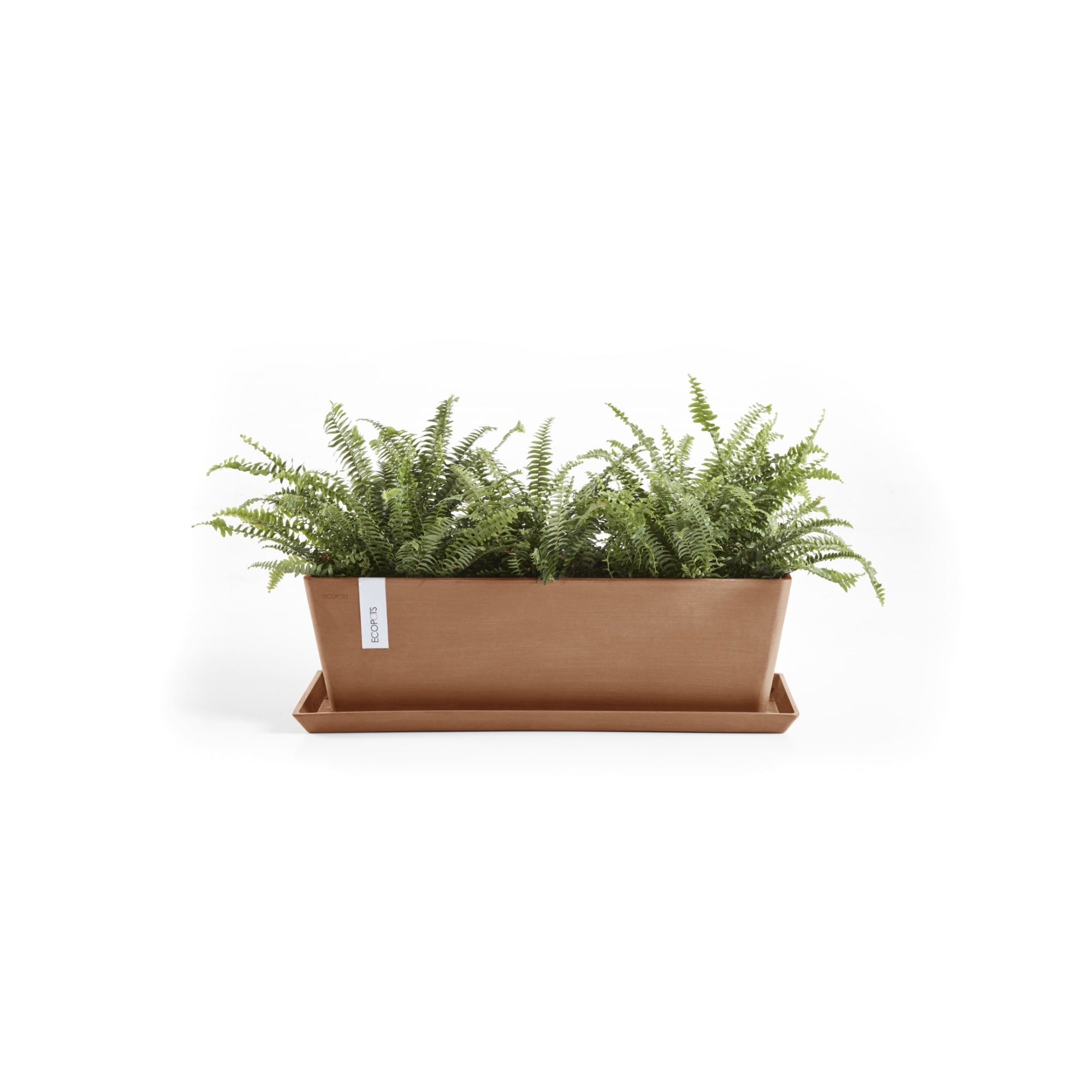 Ecopots Bruges Durable Modern Rectangular Indoor/Outdoor Recycled-Based Composite Flower Pot Planter