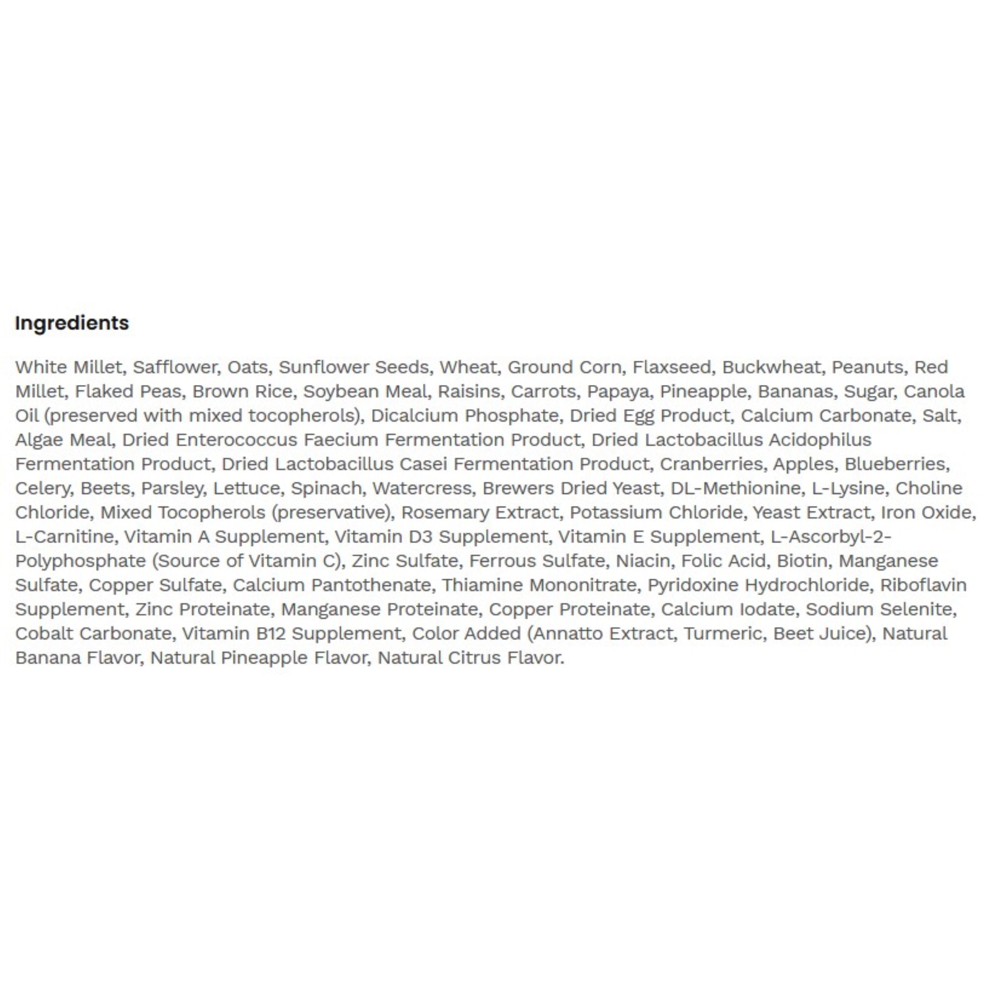 Higgins Premium Pet Foods Safflower Gold for Conures, Cockatiels & Lovebirds 25lb