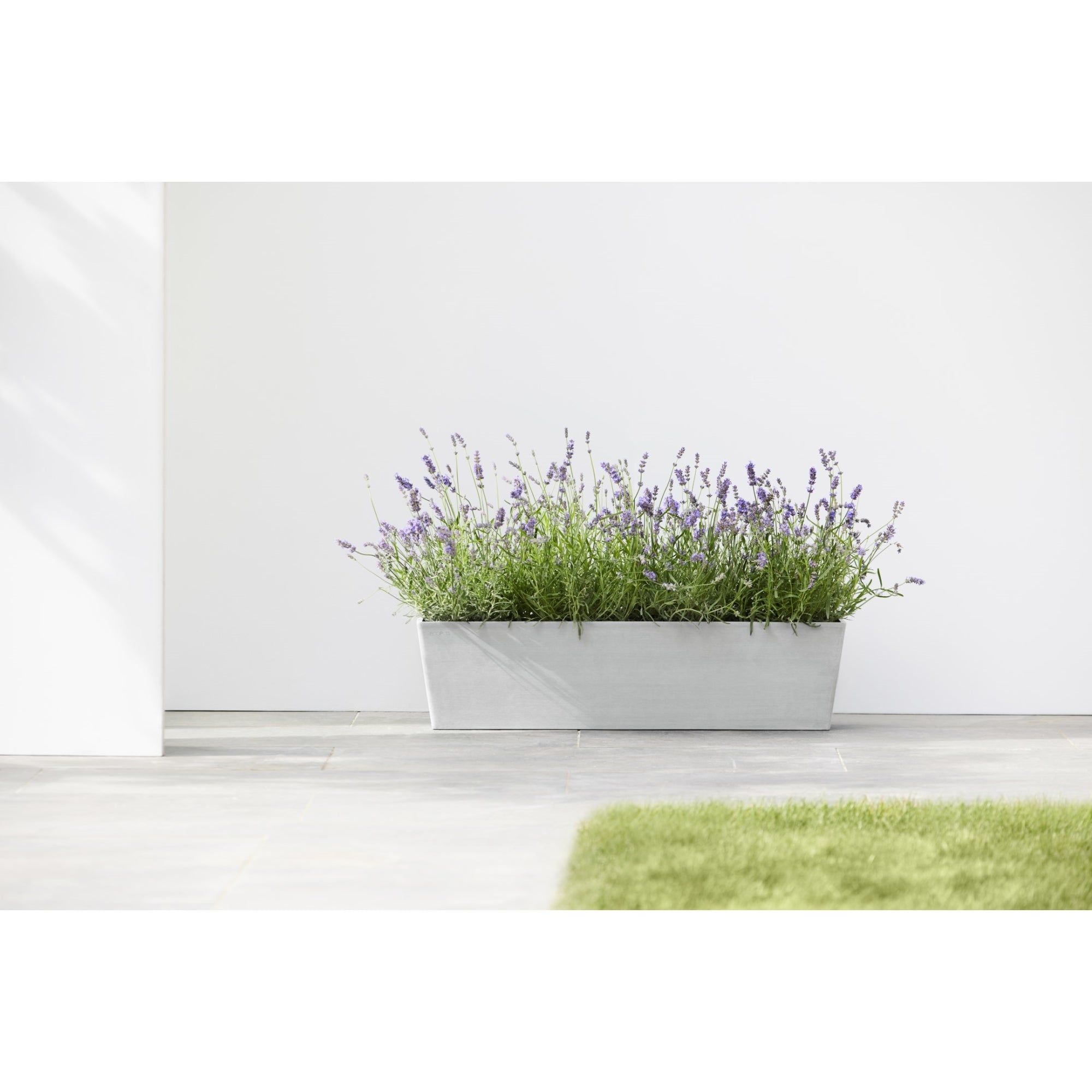 Ecopots Bruges Durable Modern Rectangular Indoor/Outdoor Recycled-Based Composite Flower Pot Planter