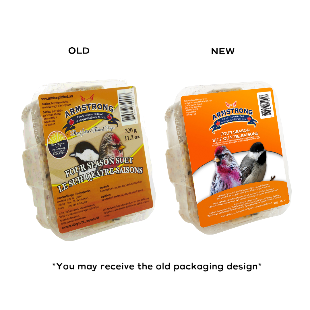 Armstrong Wild Bird Food Four Season Suet Cake, 11.3oz (Pack of 12)