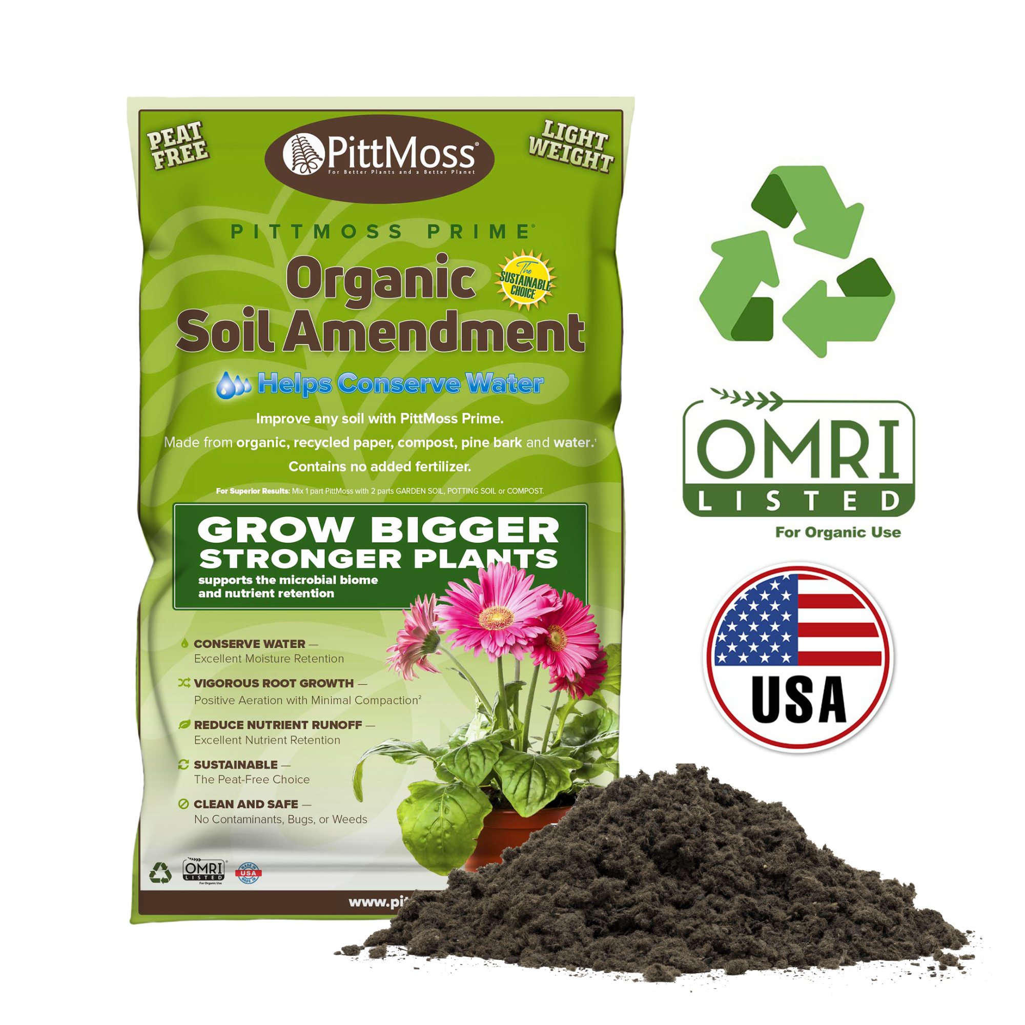 PittMoss Prime Organic Peat-Free Soil Amendment