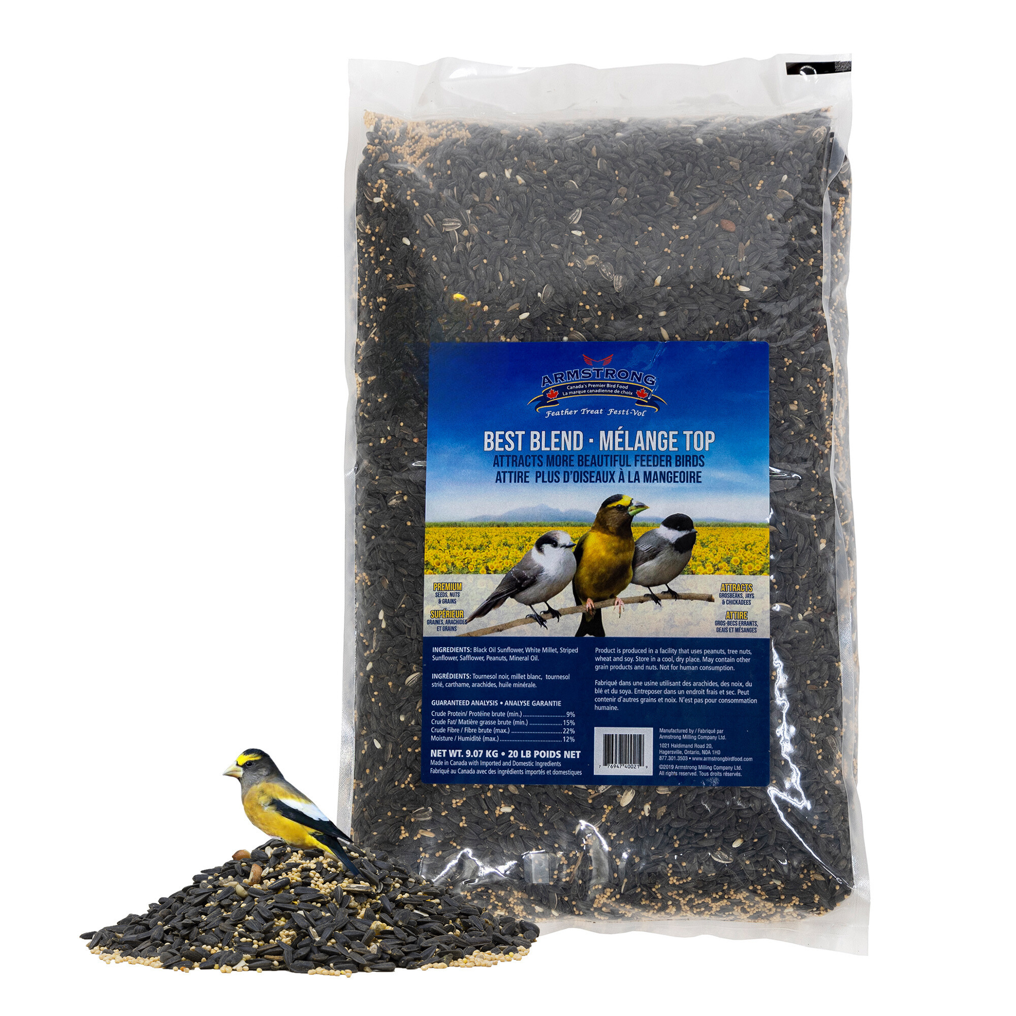 Armstrong Wild Bird Food Best Blend Bird Seed Mix, 20lbs