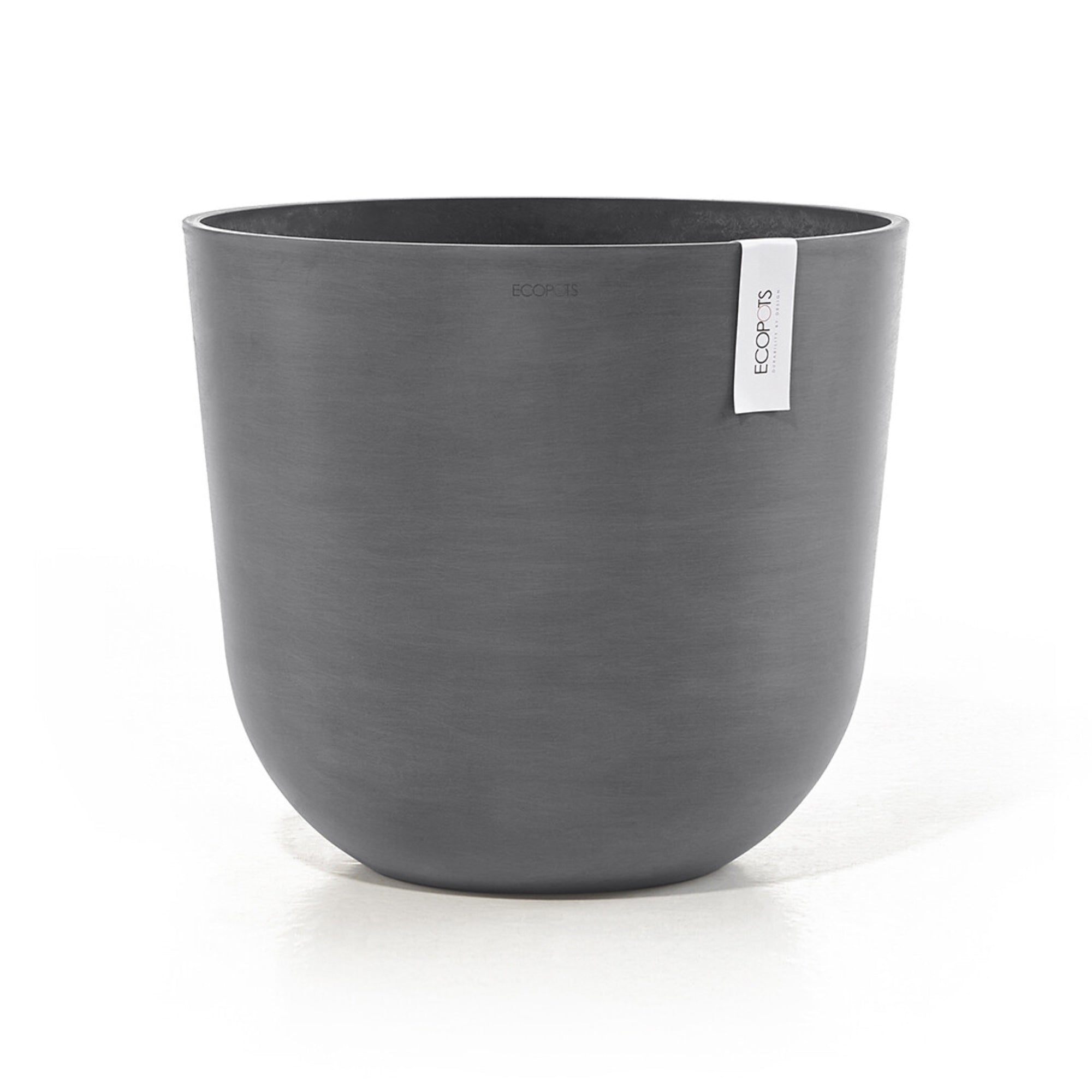Ecopots Oslo Durable Modern Round Indoor/Outdoor Recycled-Based Composite Flower Pot Planter